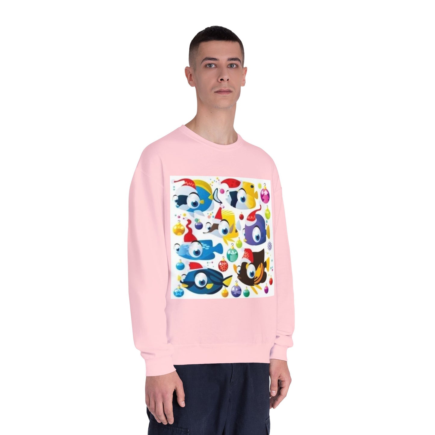 Whimsical Colorful Crewneck Sweatshirt – Fun Cartoon Design