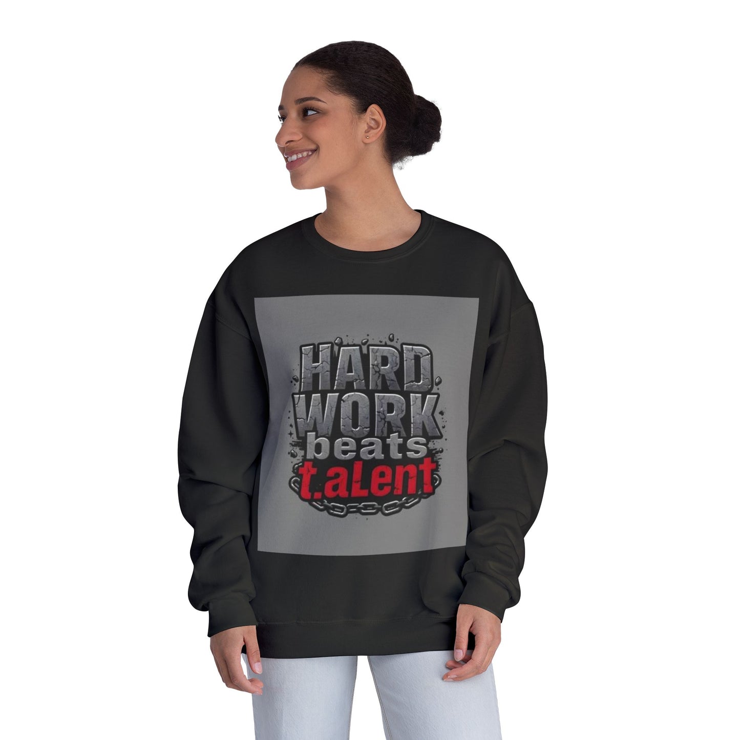 Stylish Abstract Red & Black Crewneck Sweatshirt - Unisex Casual Wear