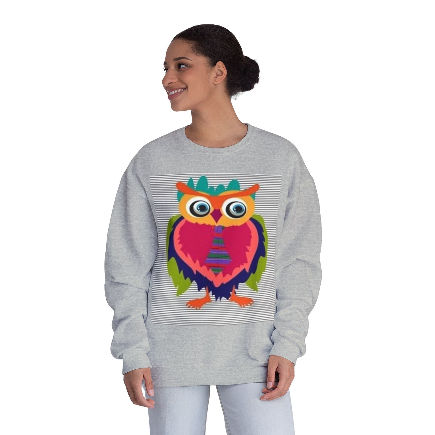 Colorful Owl Sweatshirt - Unisex Crewneck