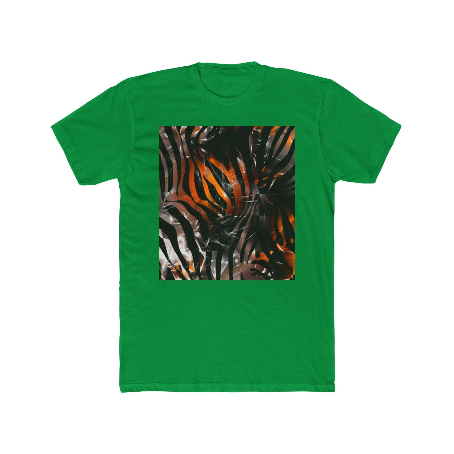 Abstract Jungle Unisex Cotton Crew Tee - Trendy Graphic Shirt for Nature Lovers