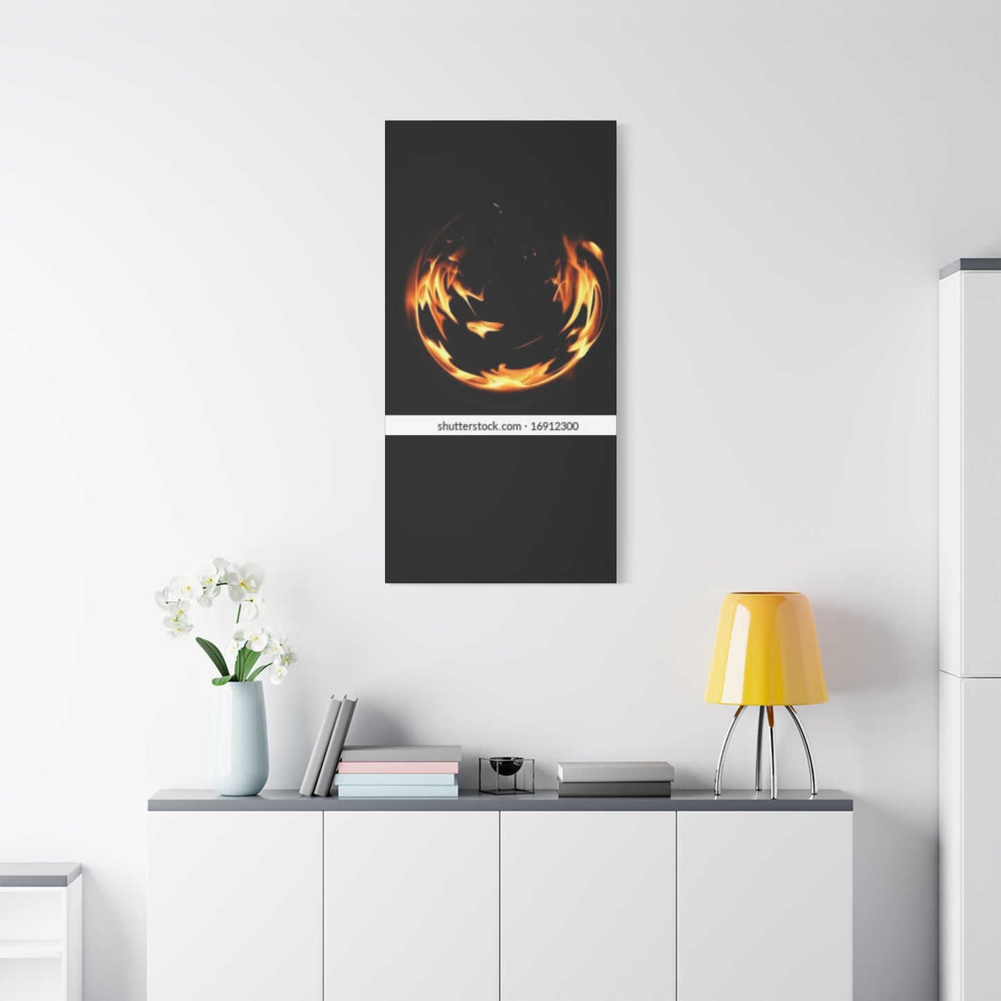 Fire Swirl Matte Canvas Art - Stretched 1.25" Gallery Wrap