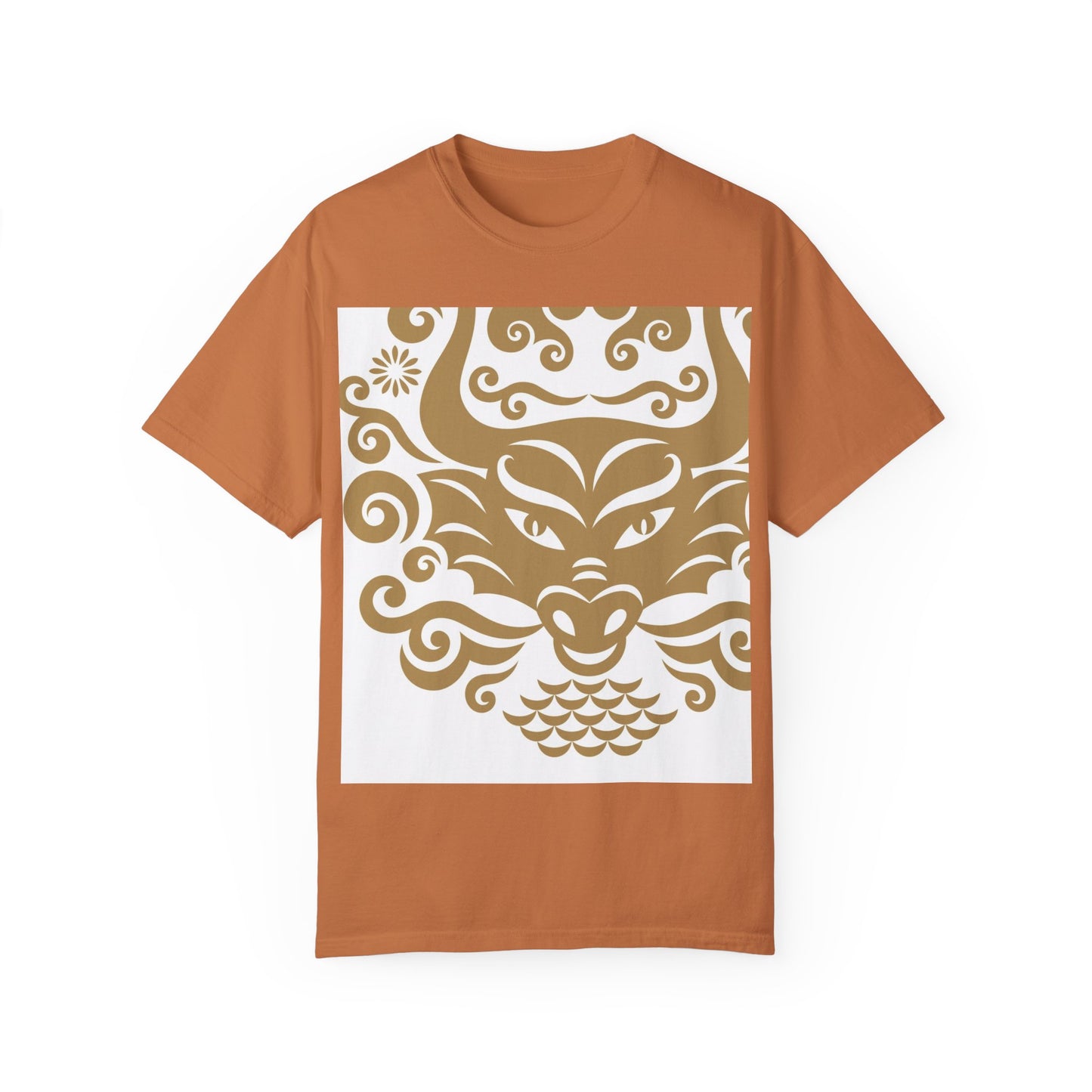 Garment-Dyed Dragon Graphic T-shirt for Nature Lovers