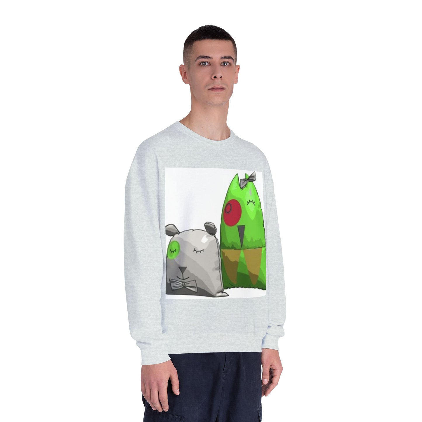 Cute Cartoon Monsters Unisex Crewneck Sweatshirt - Cozy Fun for All Ages
