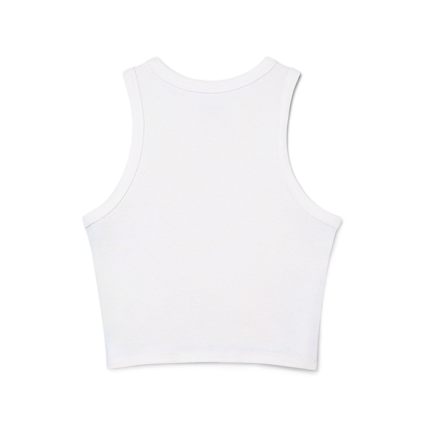 Stylish Women's Micro Rib Racer Tank Top with Logo Design
