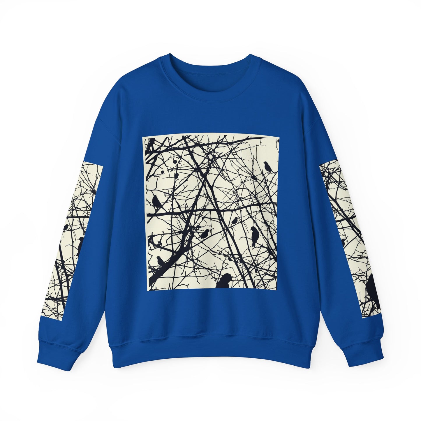 Nature-Inspired Unisex Crewneck Sweatshirt with Bird Print