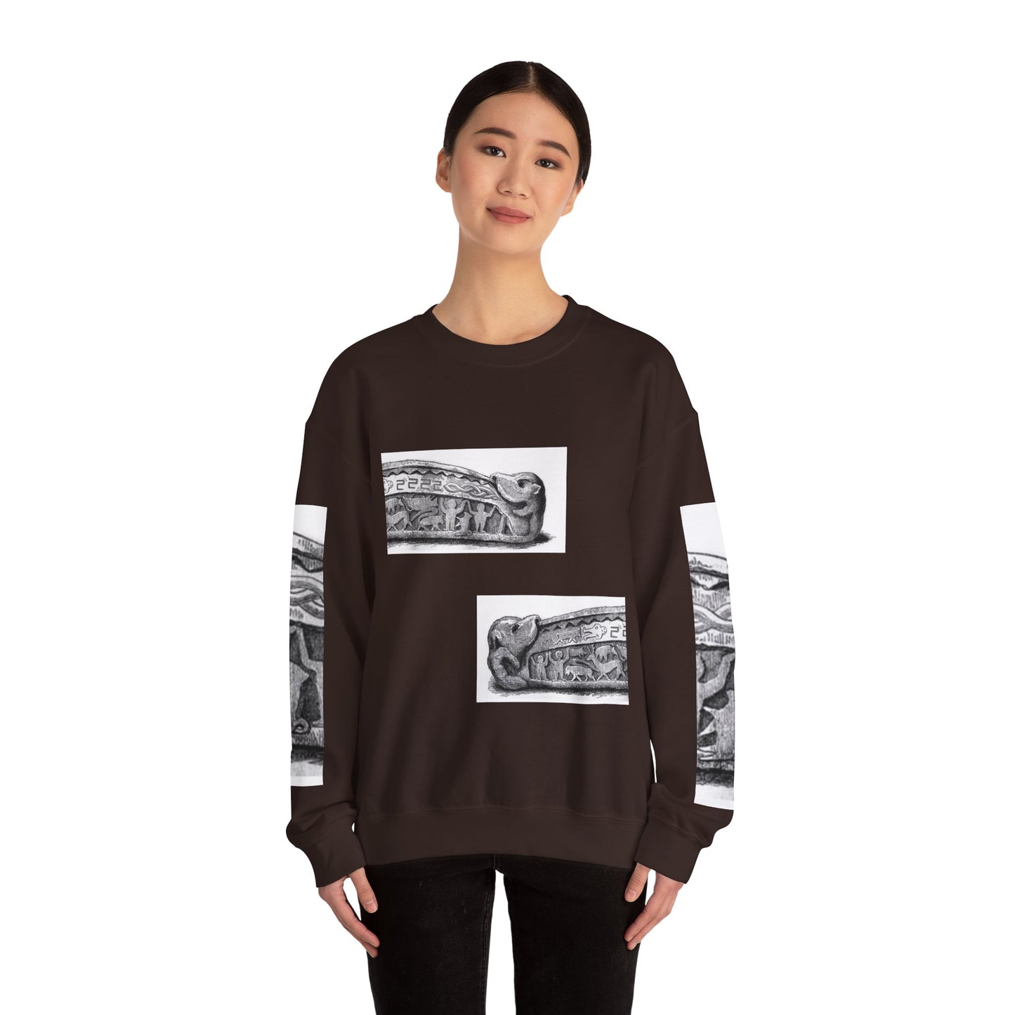 Artistic Unisex Heavy Blend™ Crewneck Sweatshirt - Vintage-Inspired Graphic Design