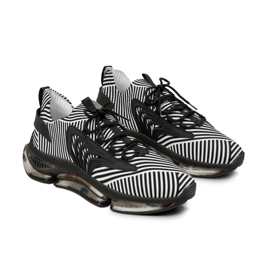 Stylish Men's Mesh Sneakers - Trendy Striped Design for Comfort and Performance