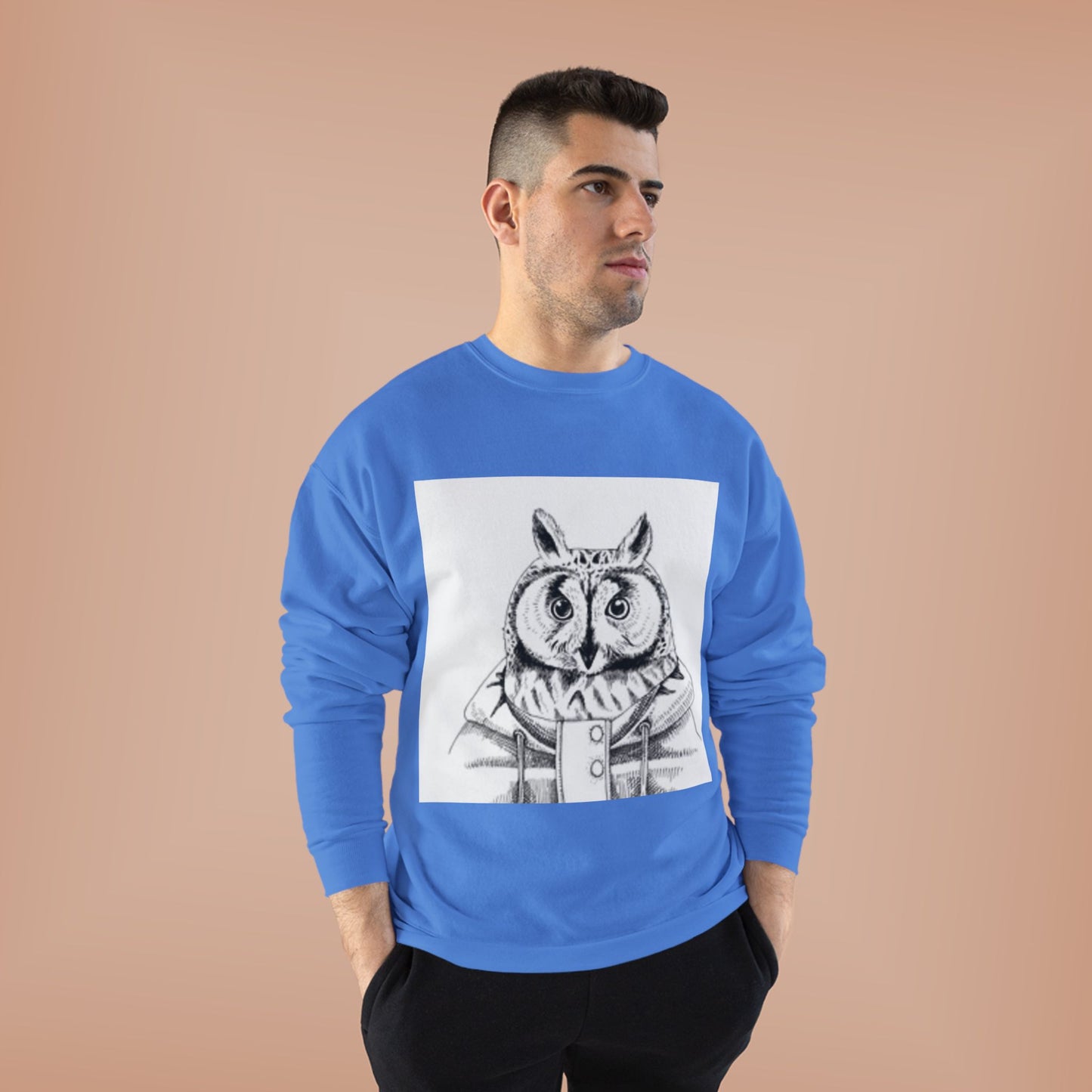 Whimsical Owl Eco-Friendly Crewneck Sweatshirt - Unisex