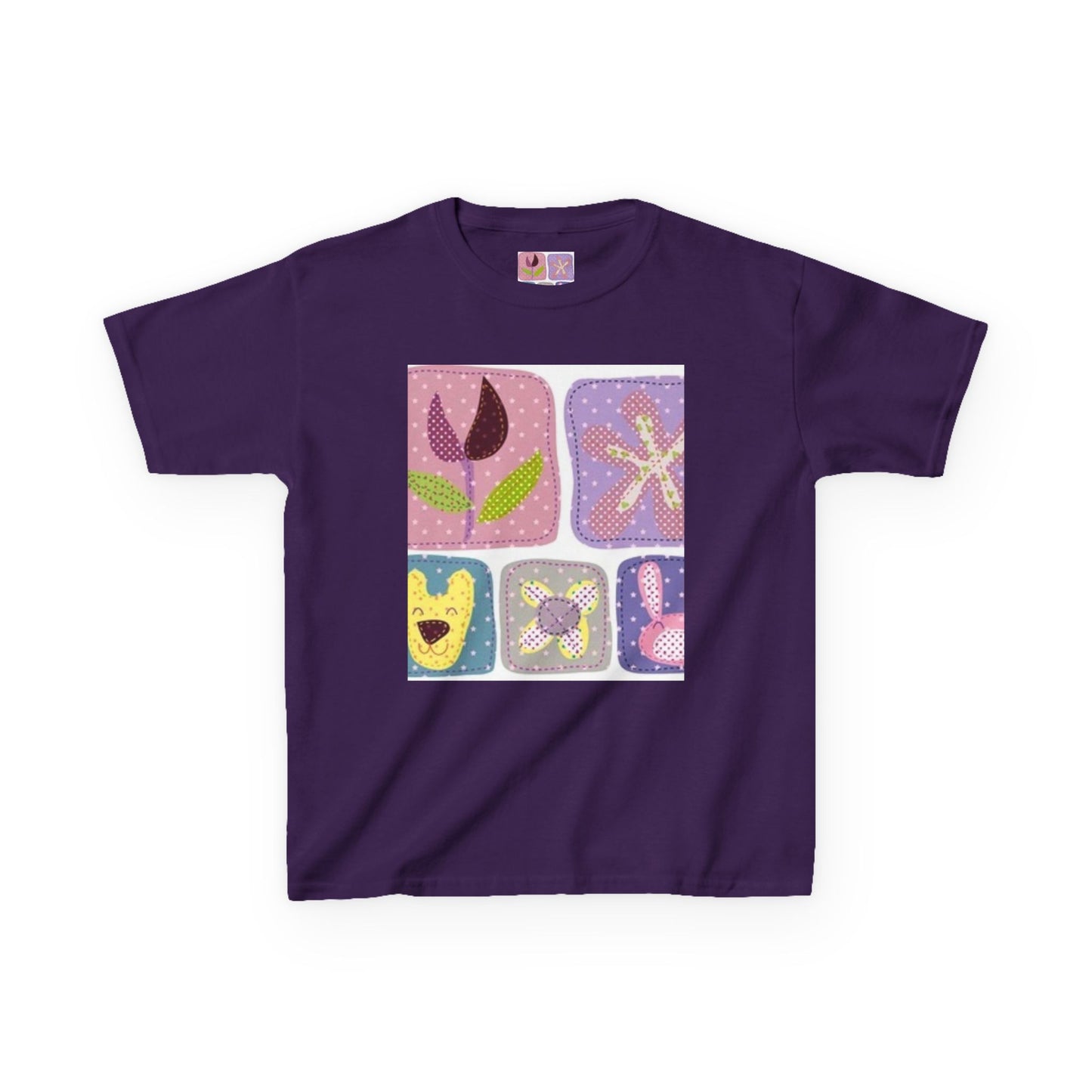 Colorful Kids’ Heavy Cotton™ Tee with Playful Patterns
