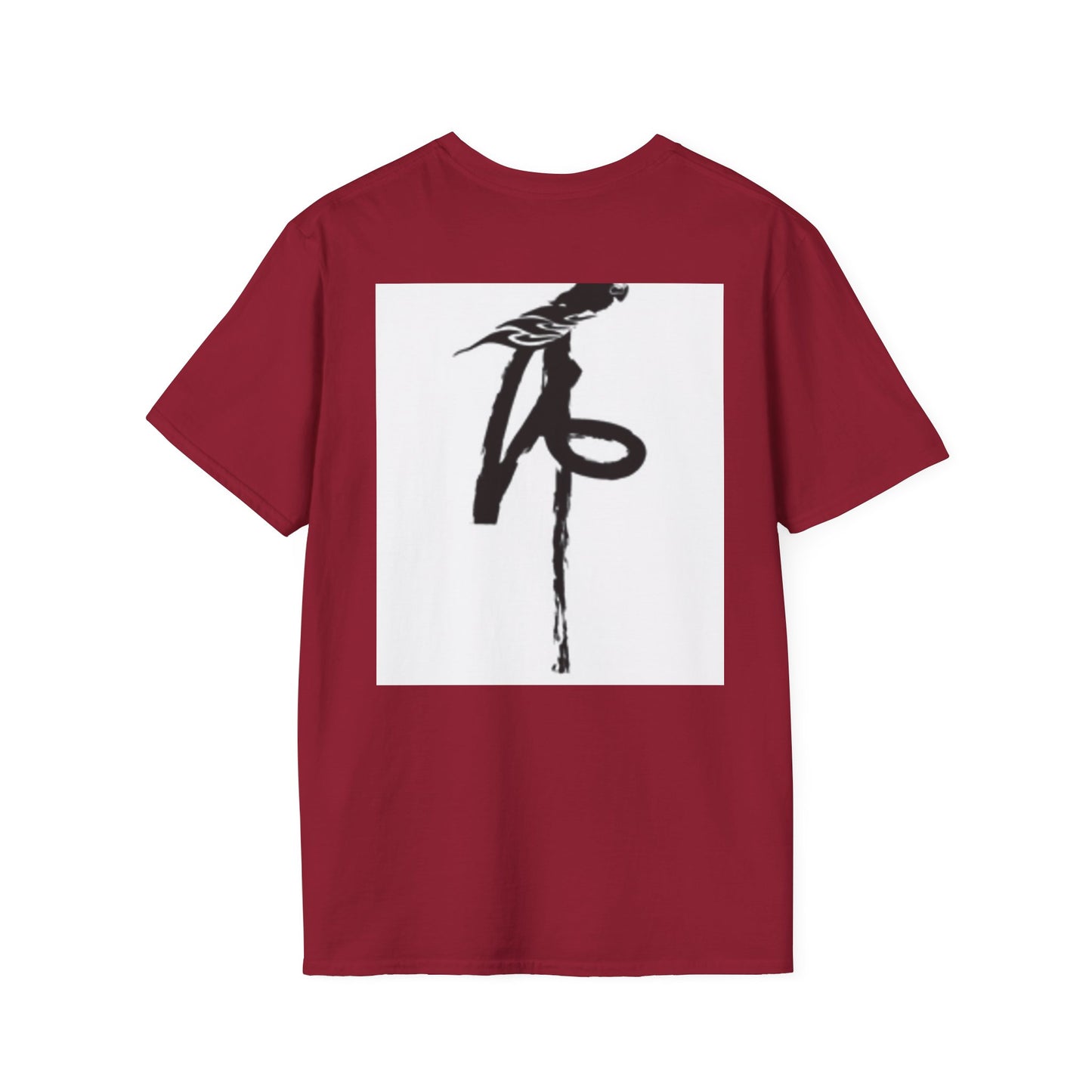 Unisex Softstyle T-Shirt - Black Bird Design for Nature Lovers