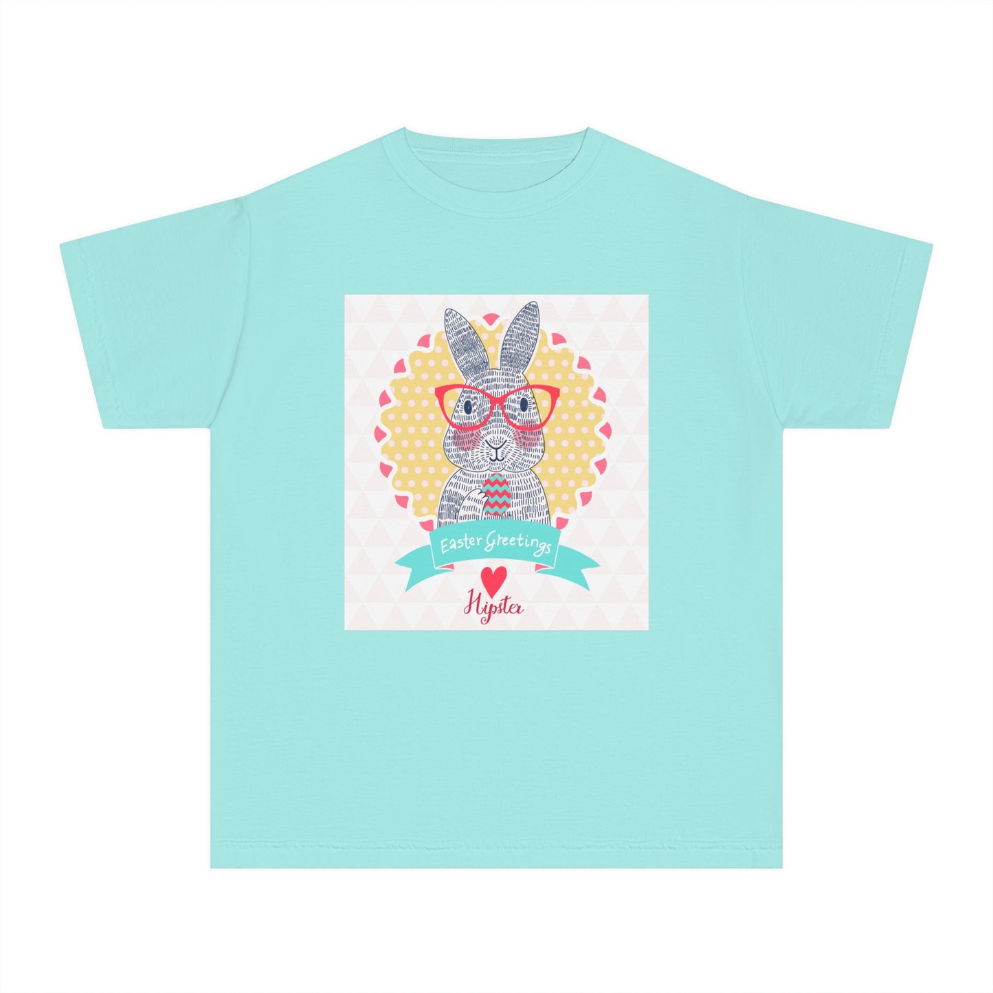 Youth Easter Bunny Tee - 'Easter Greetings' Design