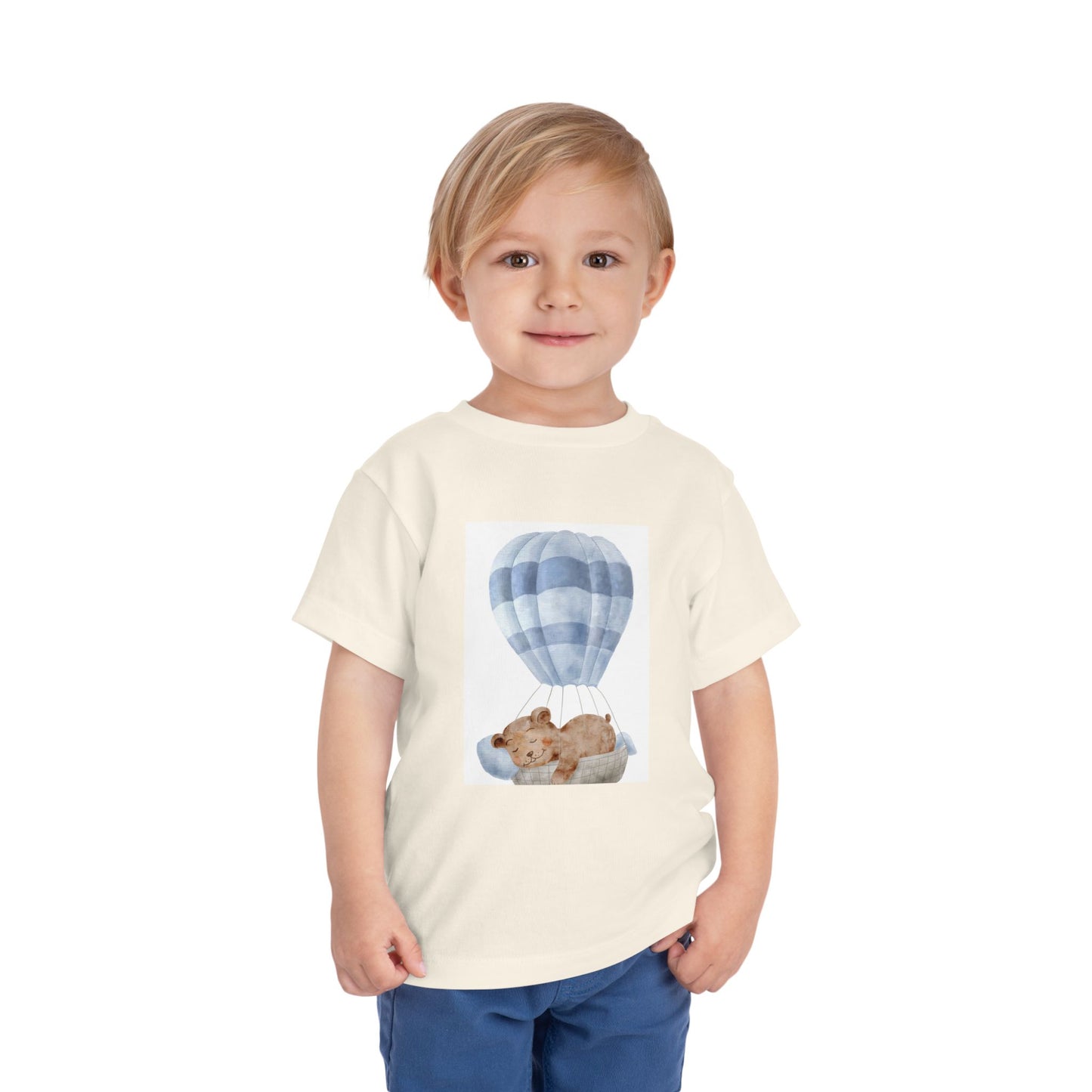 Cute Toddler Tee with Hot Air Balloon and Bear Design - Perfect for Playtime and Special Occasions