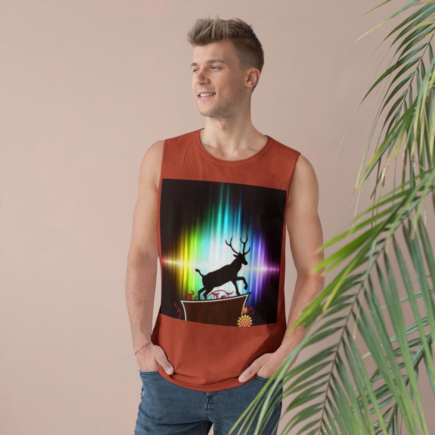 Unisex Artistic Spiderweb & Eagle Tank Top - Unique Graphic Sleeveless Tee for Nature Lovers