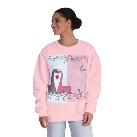 Love-Themed Unisex Crewneck Sweatshirt - Cozy Valentine's Day Gift
