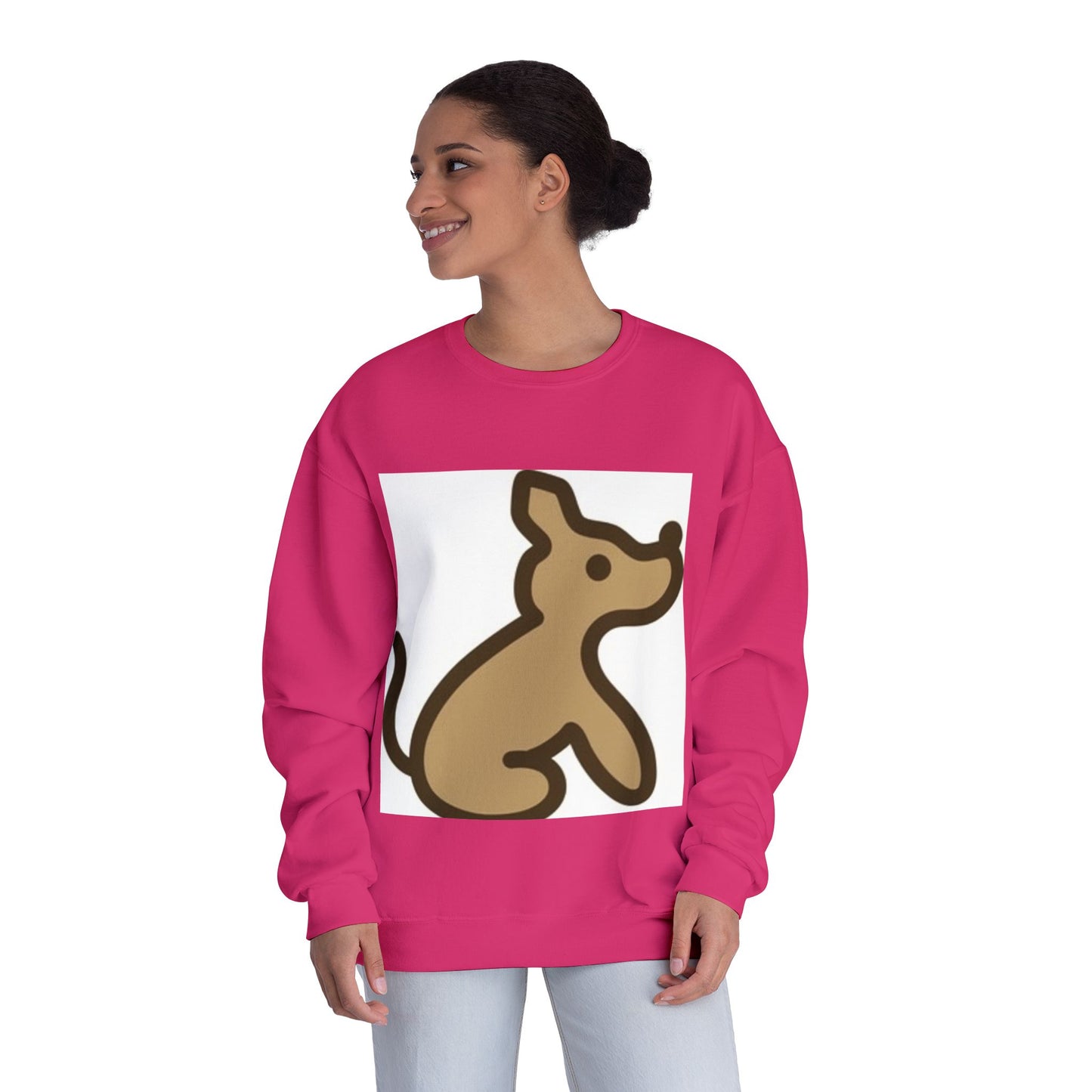 Cute Dog Illustration Unisex Crewneck Sweatshirt - Cozy Pet Lover Gift