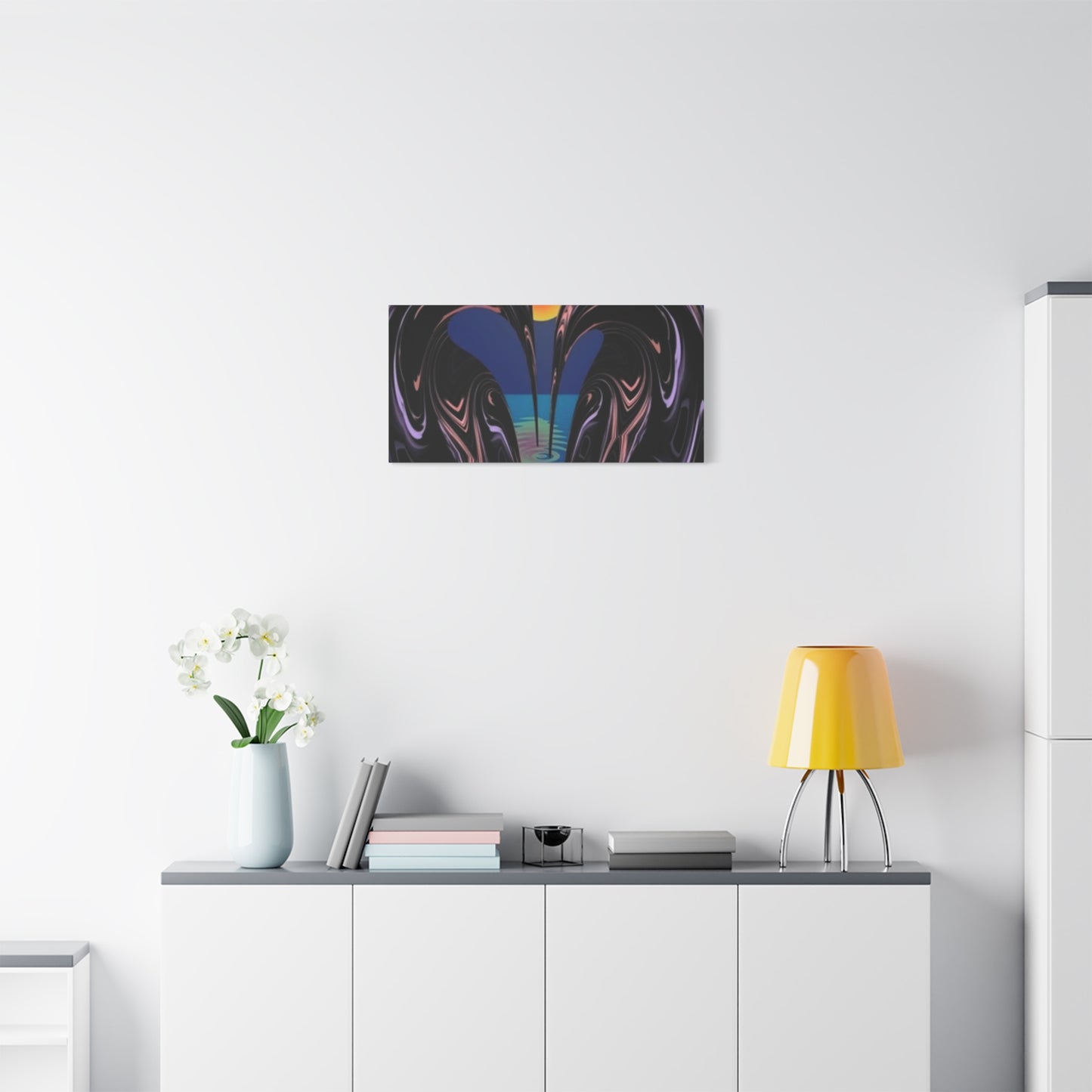 Romantic Abstract Canvas Art - Heart-Shaped Design for Home Decor