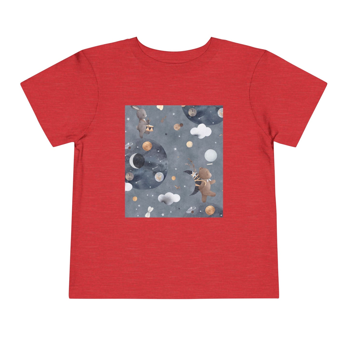 Cosmic Adventure Toddler Tee - Fun Space-Themed Short Sleeve Shirt for Kids
