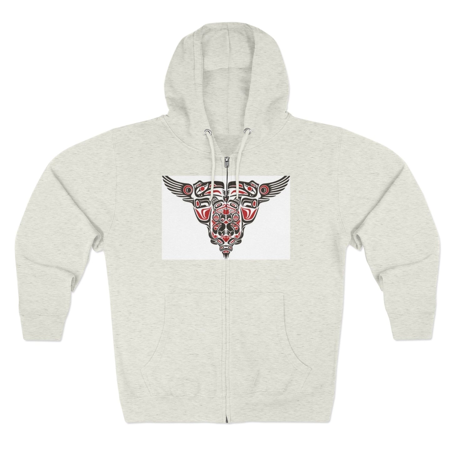 Artistic Tribal Unisex Zip Hoodie - Unique Modern Design