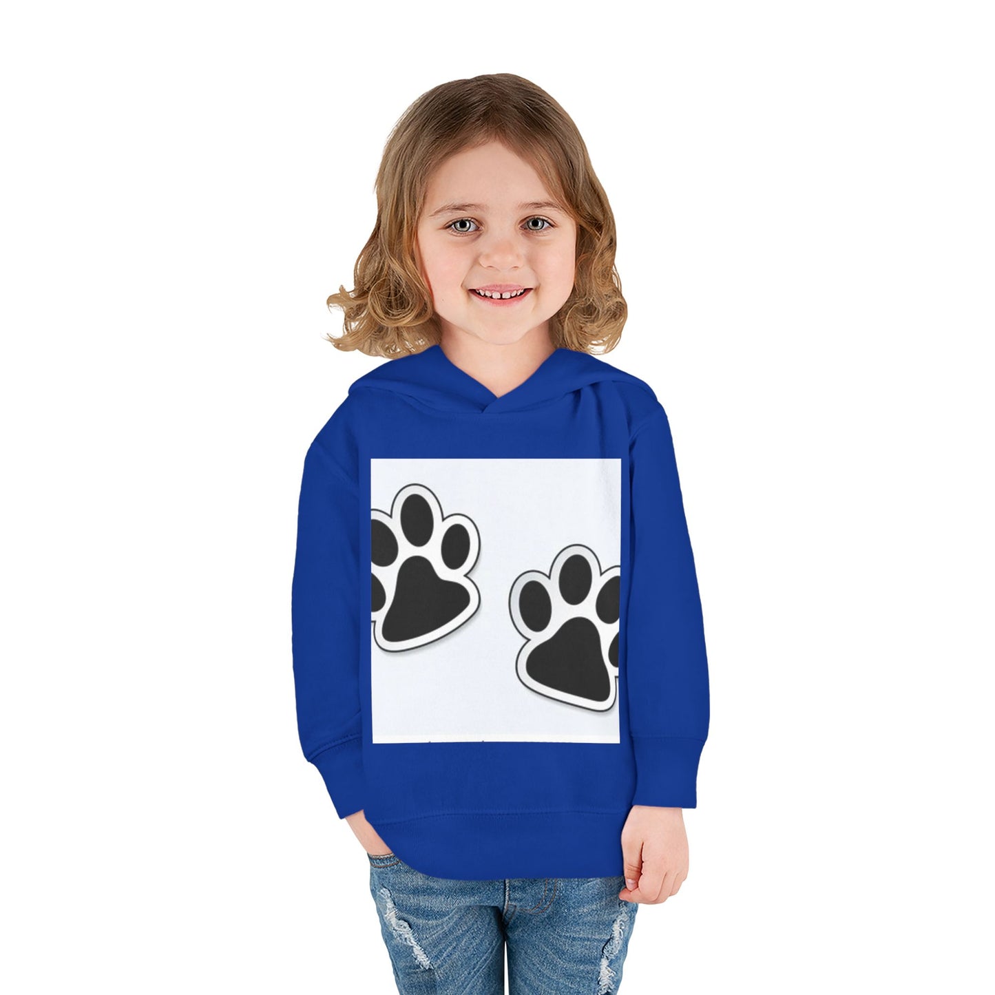 Wildlife Pattern Toddler Pullover Fleece Hoodie - Playful Animal Design for Kids
