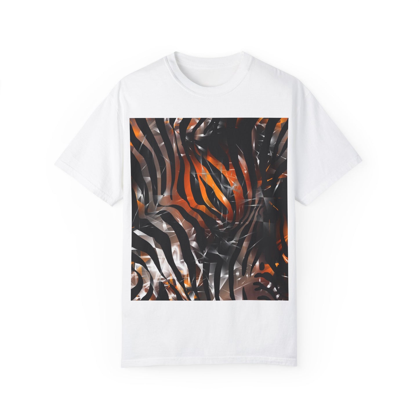 Vibrant Jungle Print Unisex Garment-Dyed T-Shirt