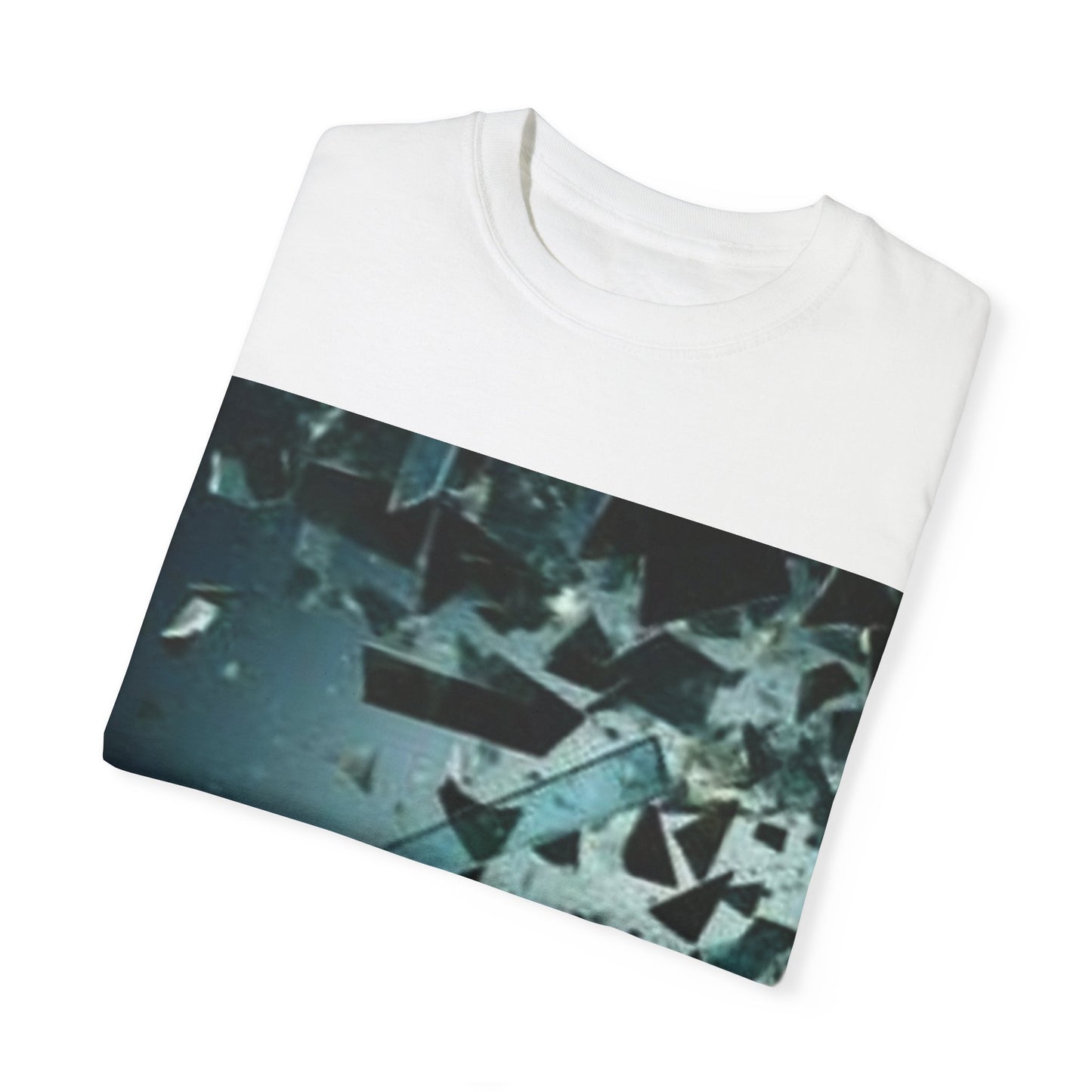 Unisex Garment-Dyed T-Shirt - Stylish Abstract Mirror Shard Design