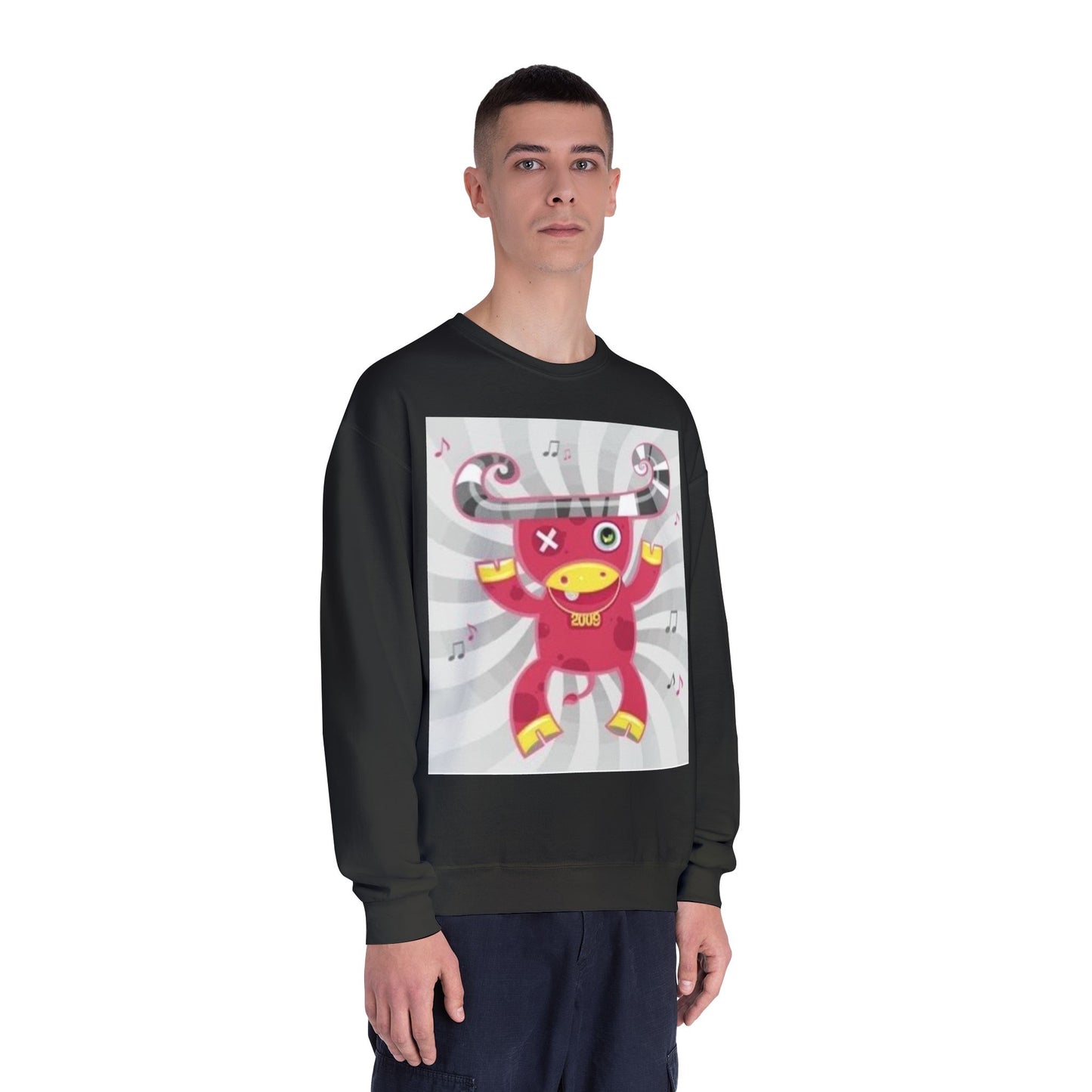 Fun Cartoon Monster Crewneck Sweatshirt - Unisex