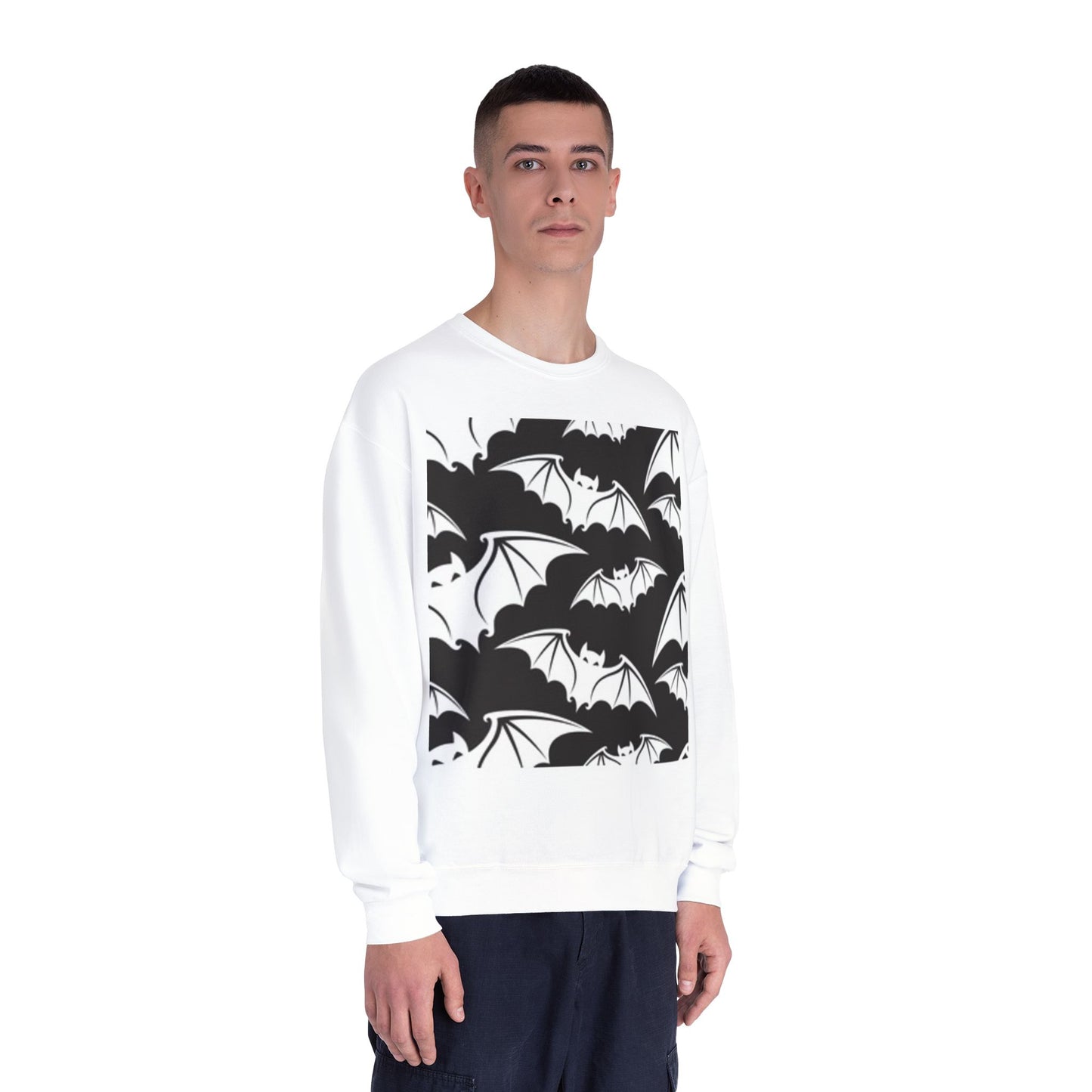 Bats in Flight Unisex Crewneck Sweatshirt - Cozy Halloween Spirit