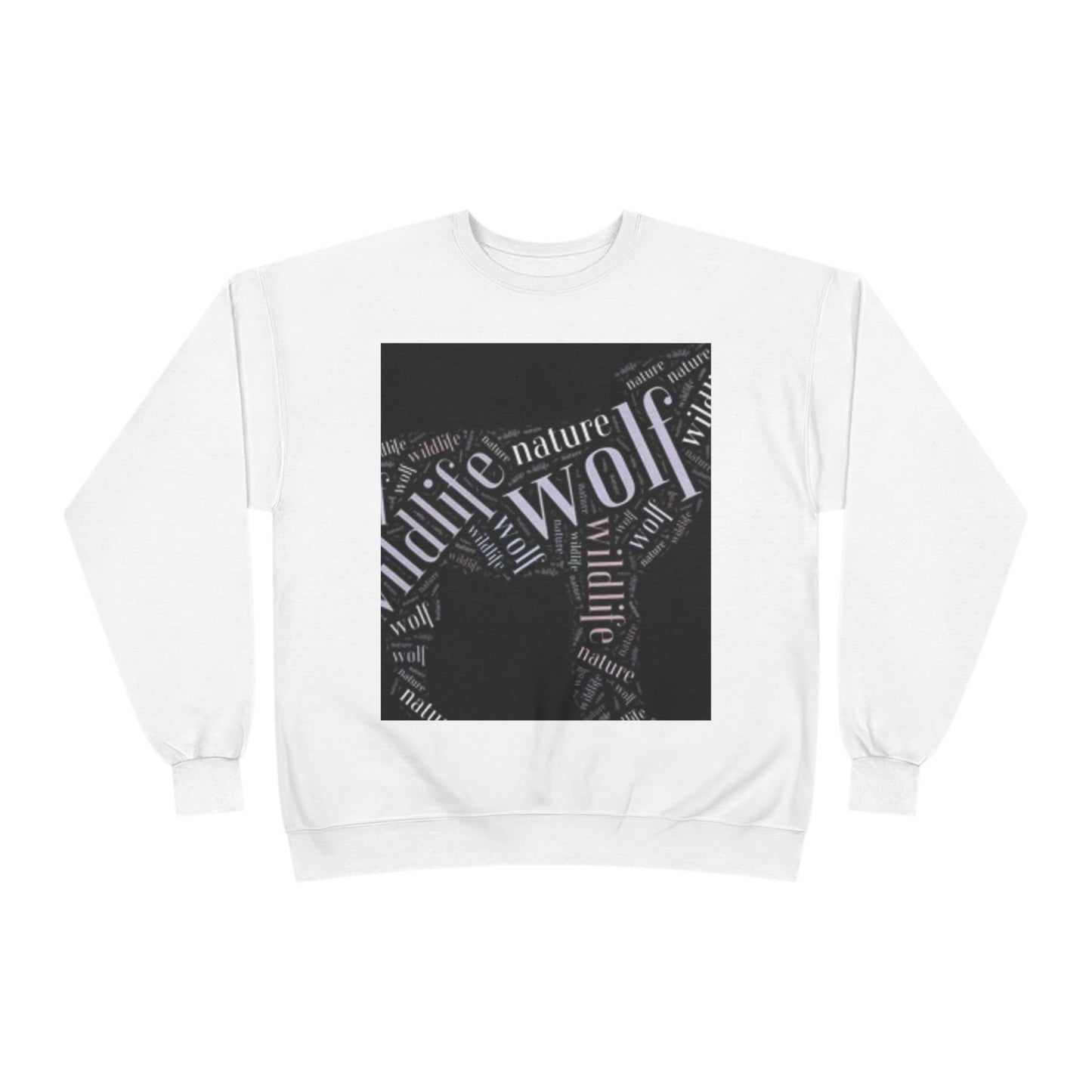 Unisex Eco-Friendly Wolf Graphic Crewneck Sweatshirt - Nature Lover Gift