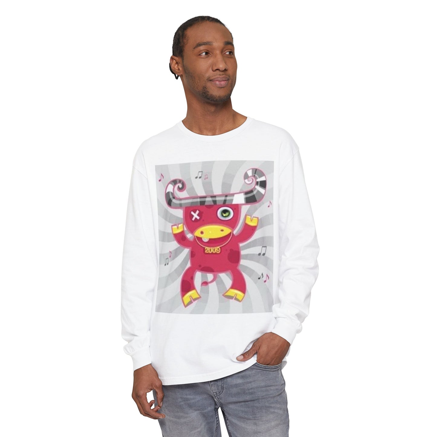 Fun & Quirky Graphic Long Sleeve T-Shirt - Perfect for Music Lovers