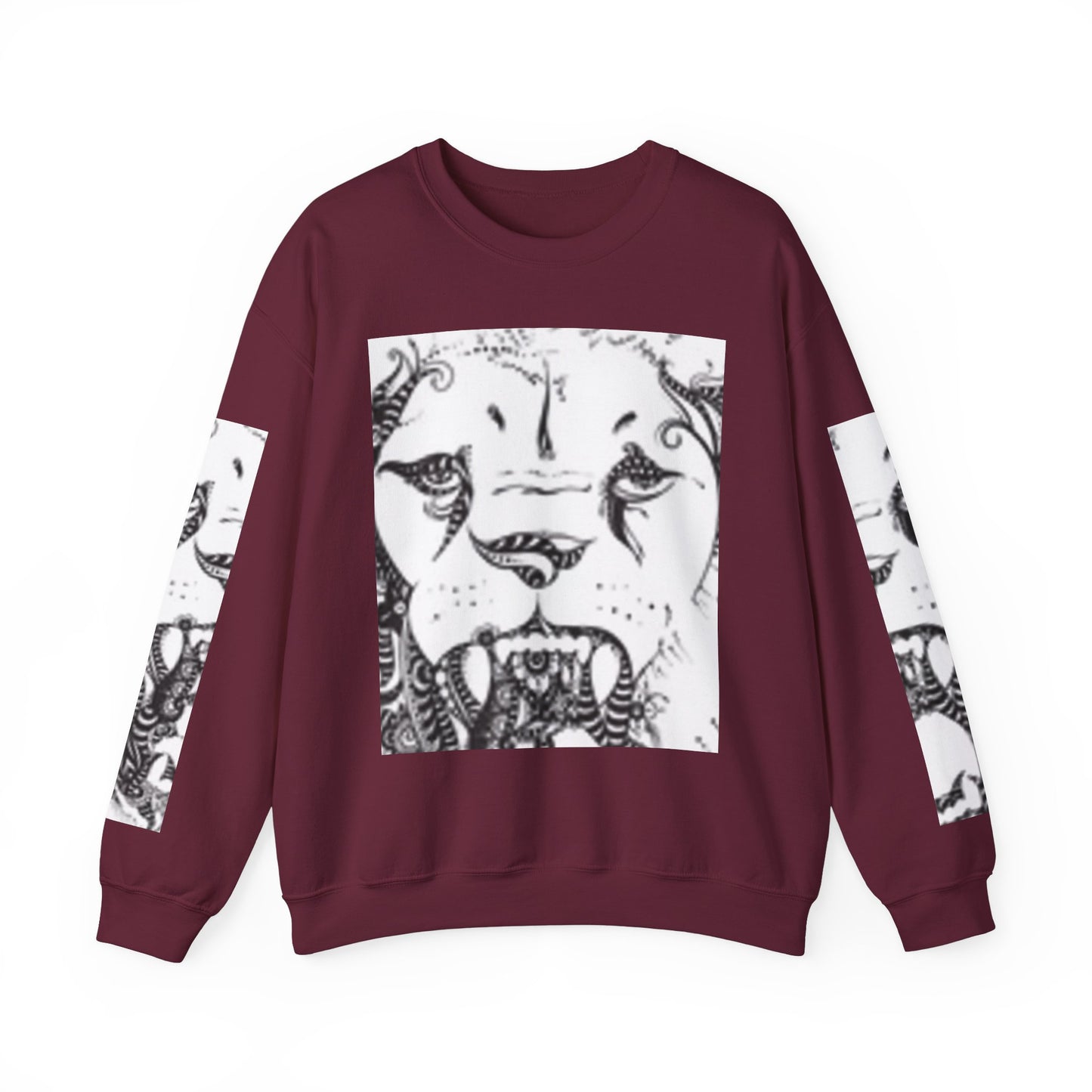 Wild Spirit Lion Graphic Crewneck Sweatshirt | Unisex Heavy Blend