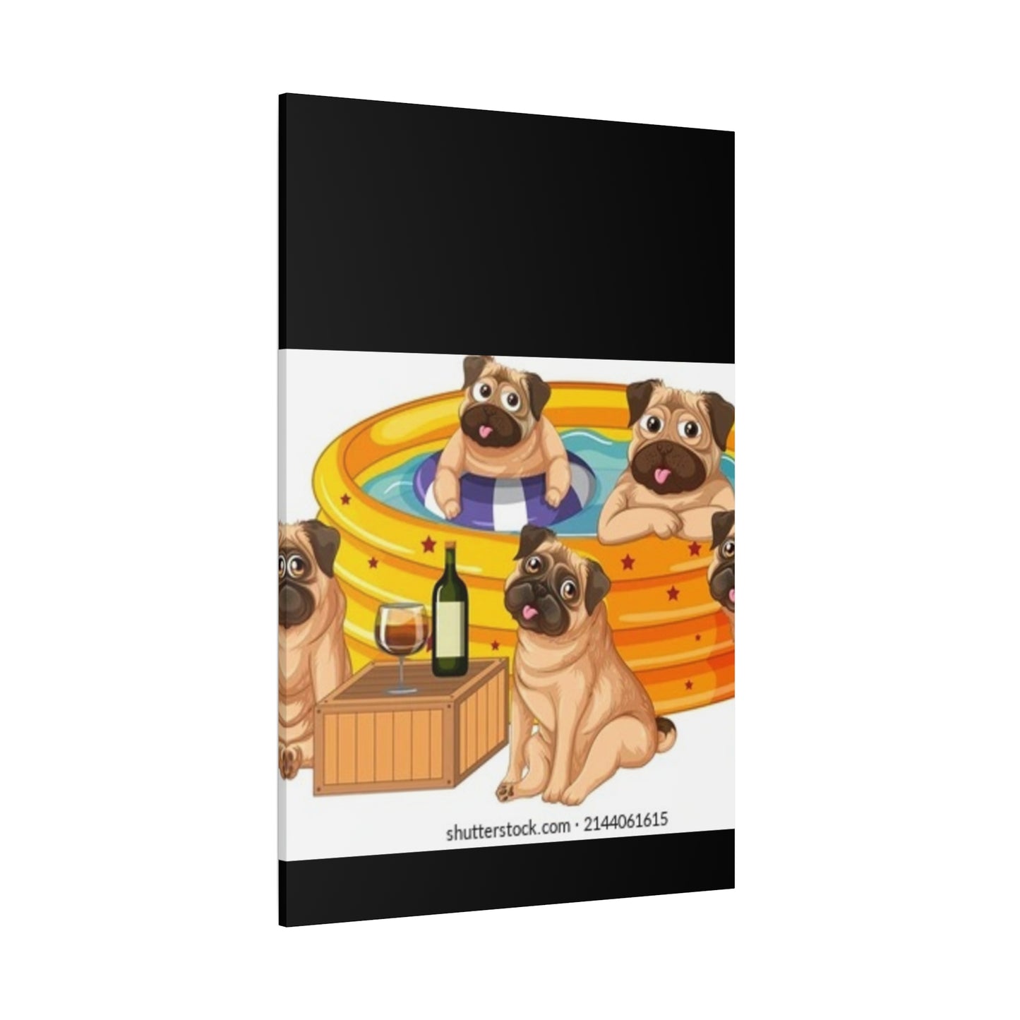 Pug Pool Party Canvas Art - Fun Pet Decor
