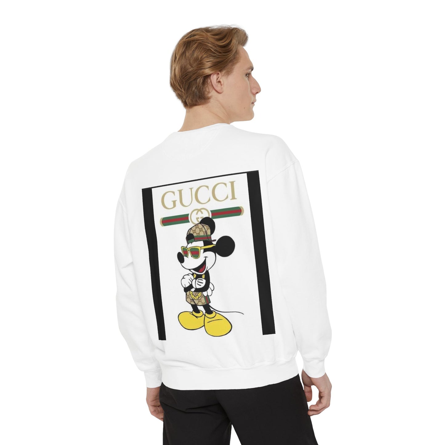 Mickey Mouse Gucci Streetwear Sweatshirt - Unisex Garment-Dyed