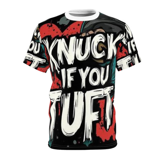 Bold Graphic Unisex Tee - "Knuck If You Tuft"