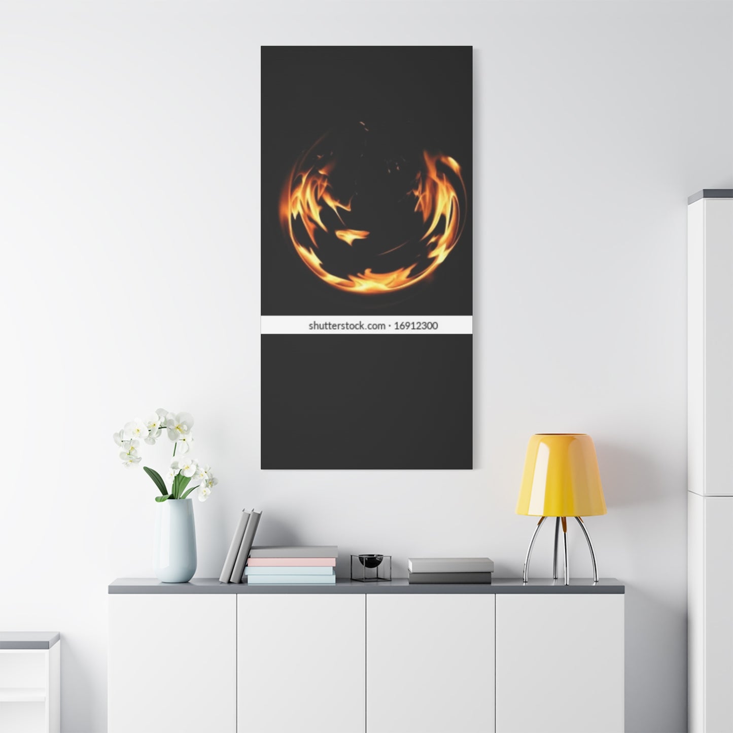 Fire Swirl Matte Canvas Art - Stretched 1.25" Gallery Wrap