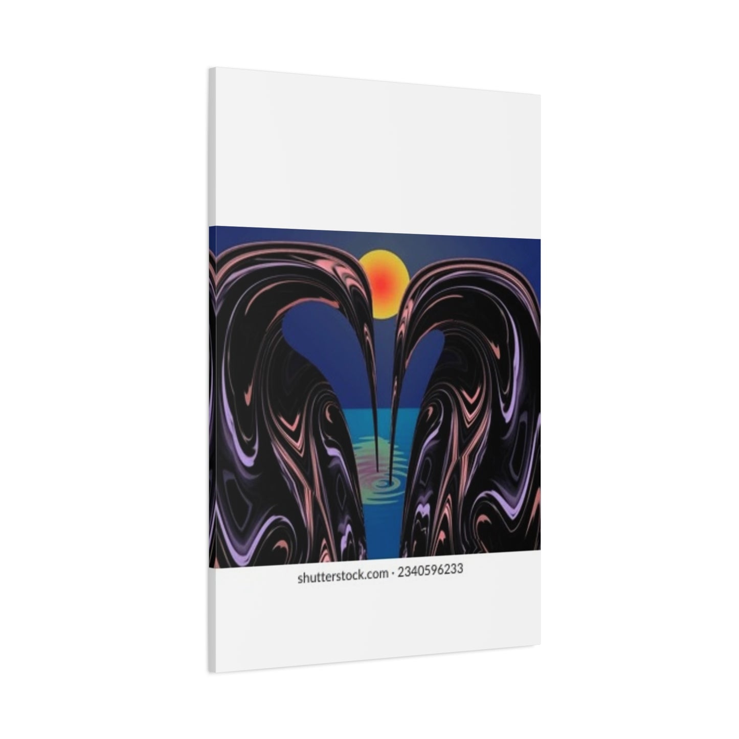 Romantic Abstract Canvas Art - Heart-Shaped Design for Home Decor