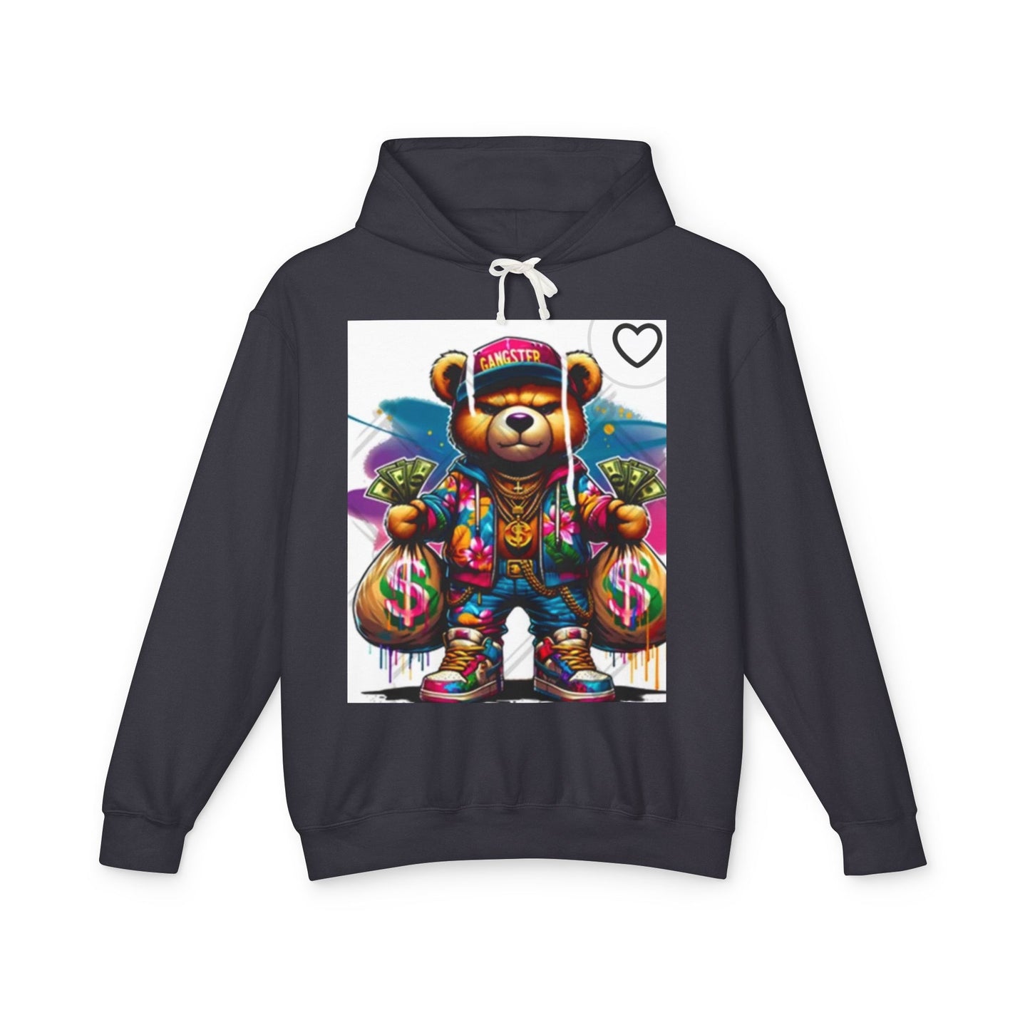 Trendy Bear Money Sweatshirt - Unisex Lightweight Hoodie for Gamers & Streetwear Fans