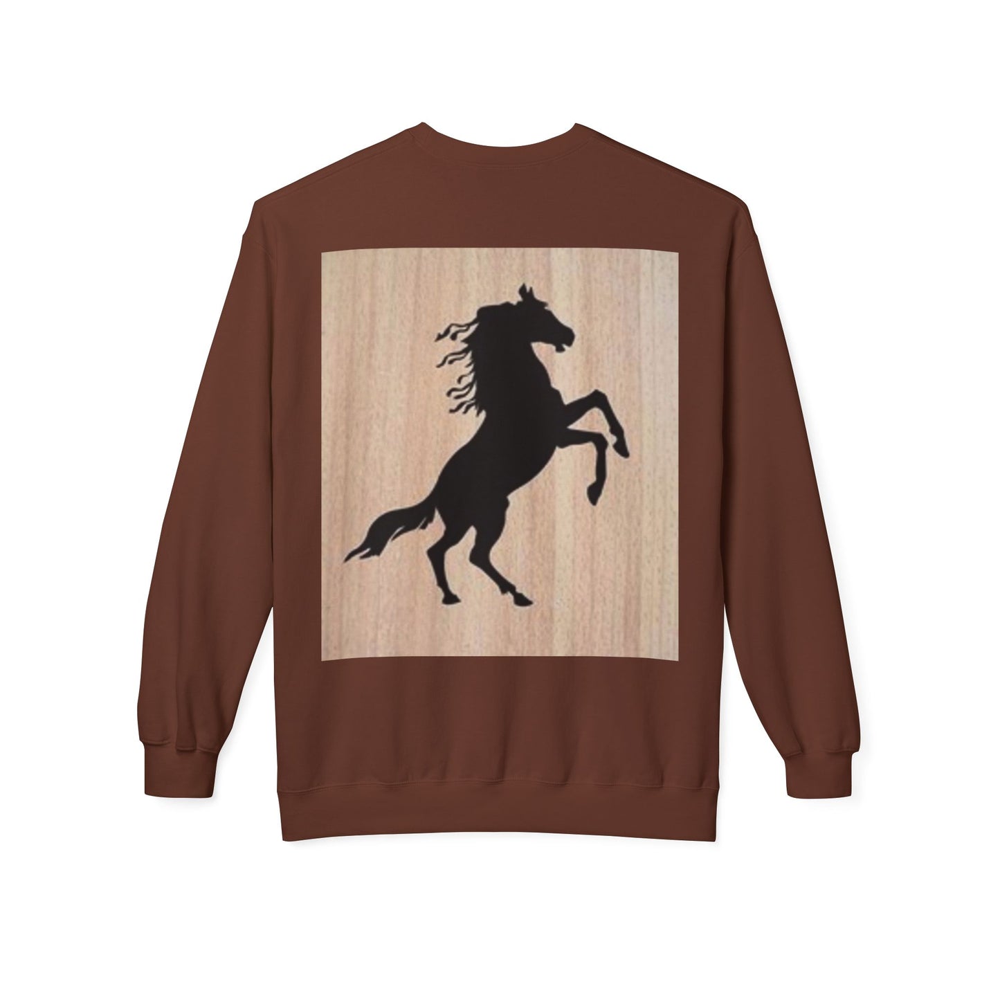 Equestrian Silhouette Fleece Sweatshirt - Perfect for Horse Lovers