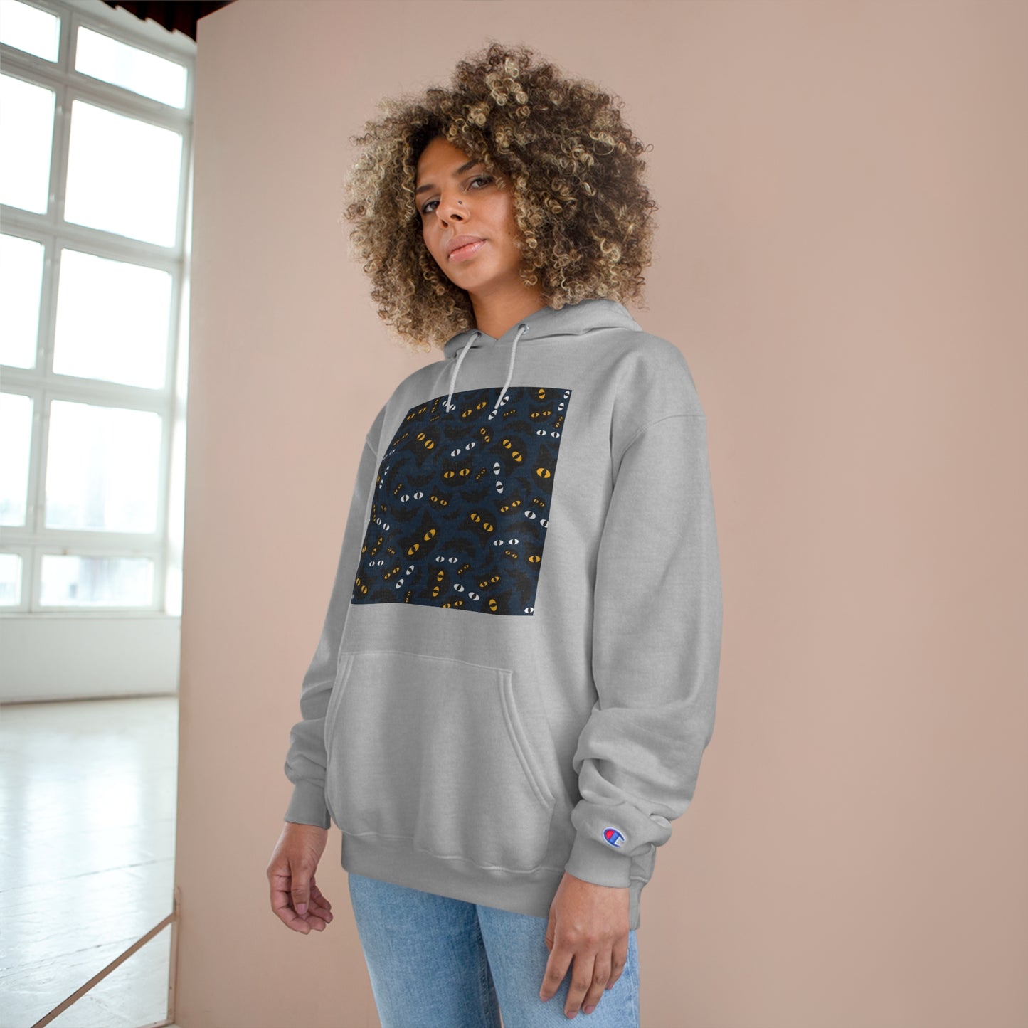 Cozy Cat-Themed Champion Hoodie for Cat Lovers