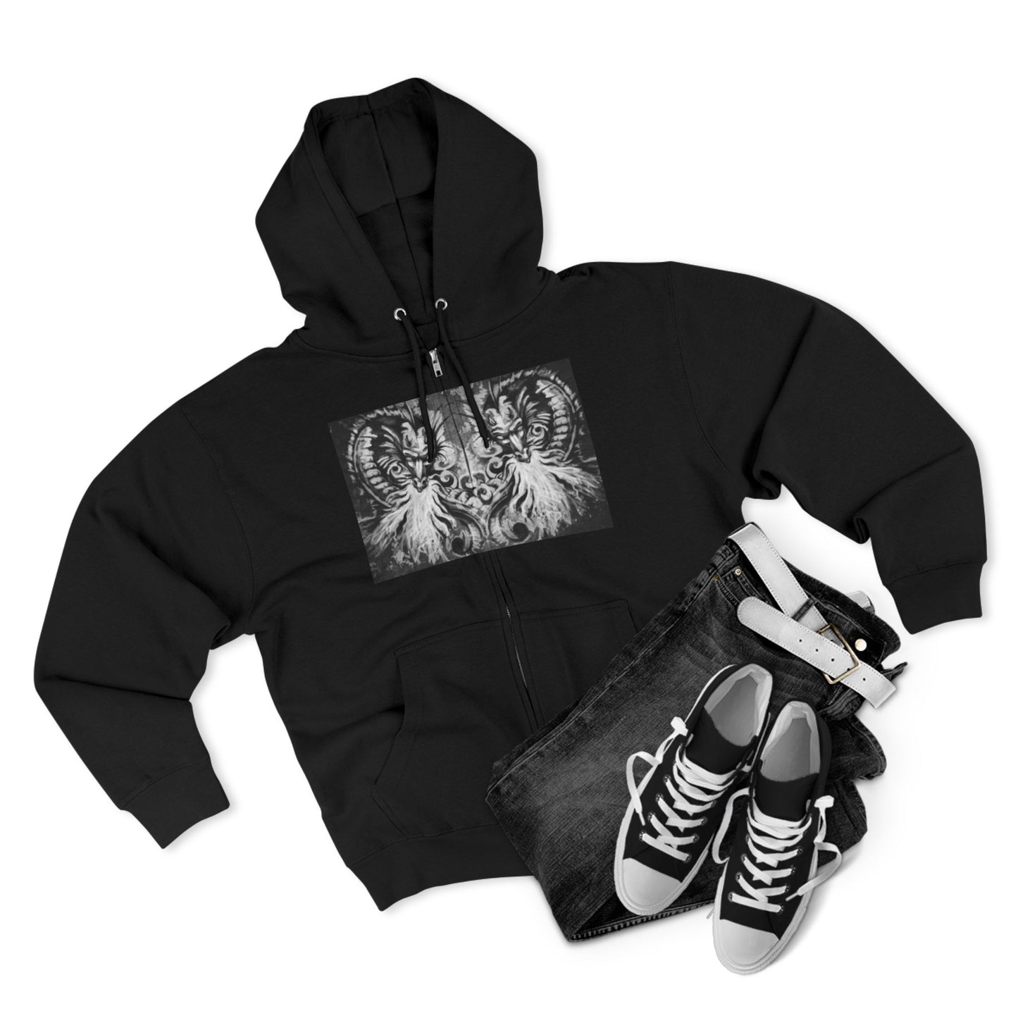 Colorful Artistic Unisex Zip Hoodie - Vibrant Design for Creative Souls
