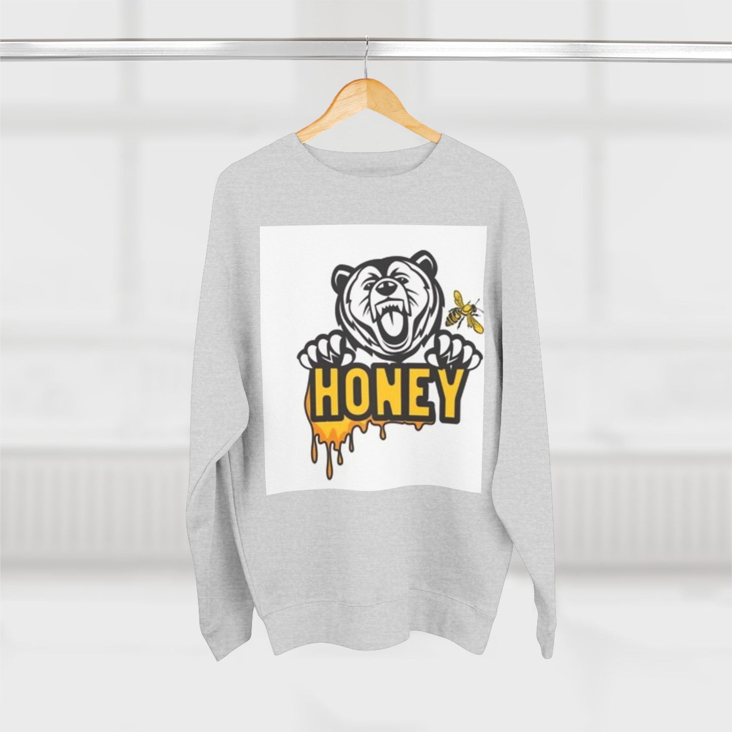 Honey Bear Unisex Crewneck Sweatshirt - Cozy and Fun Gift for Animal Lovers