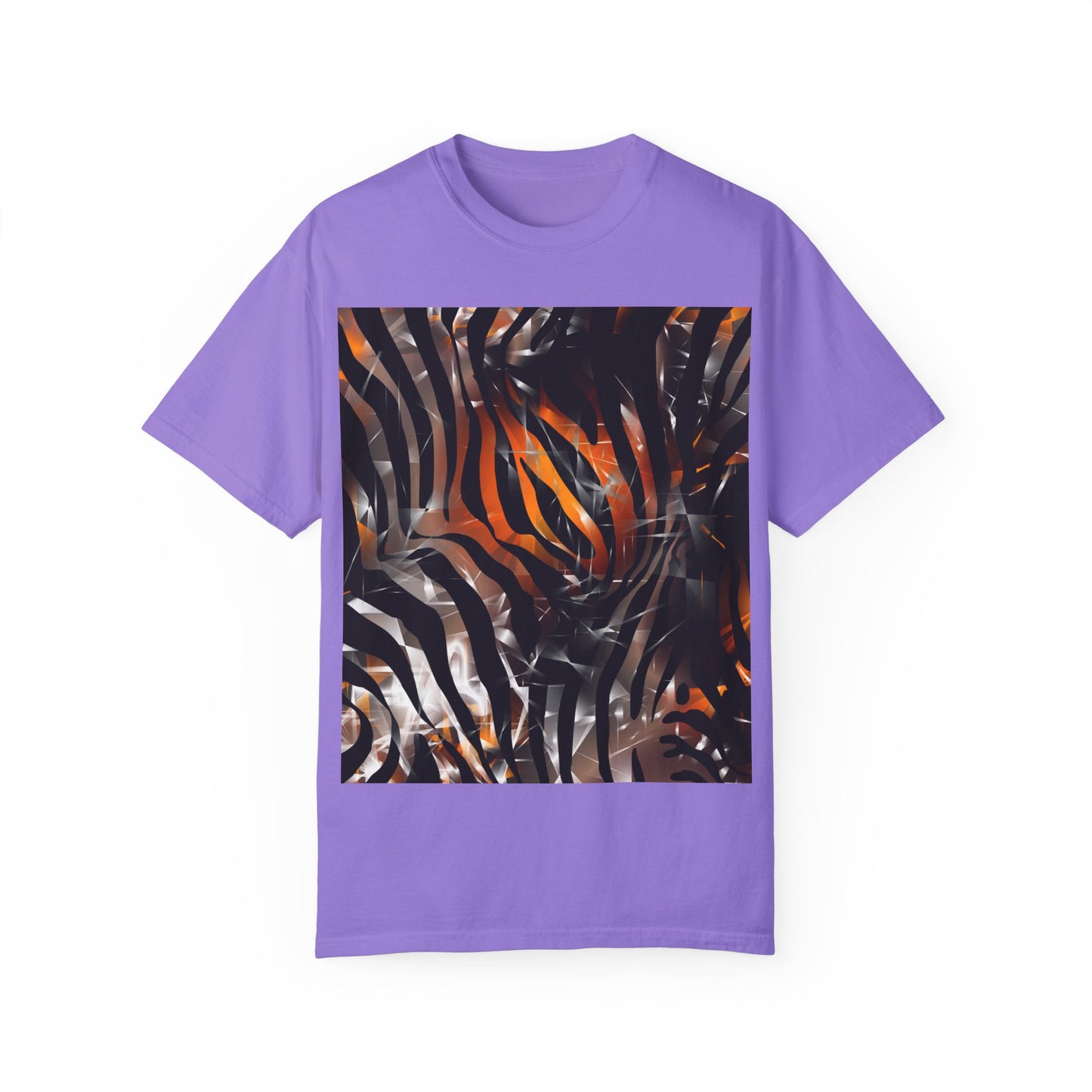 Vibrant Jungle Print Unisex Garment-Dyed T-Shirt