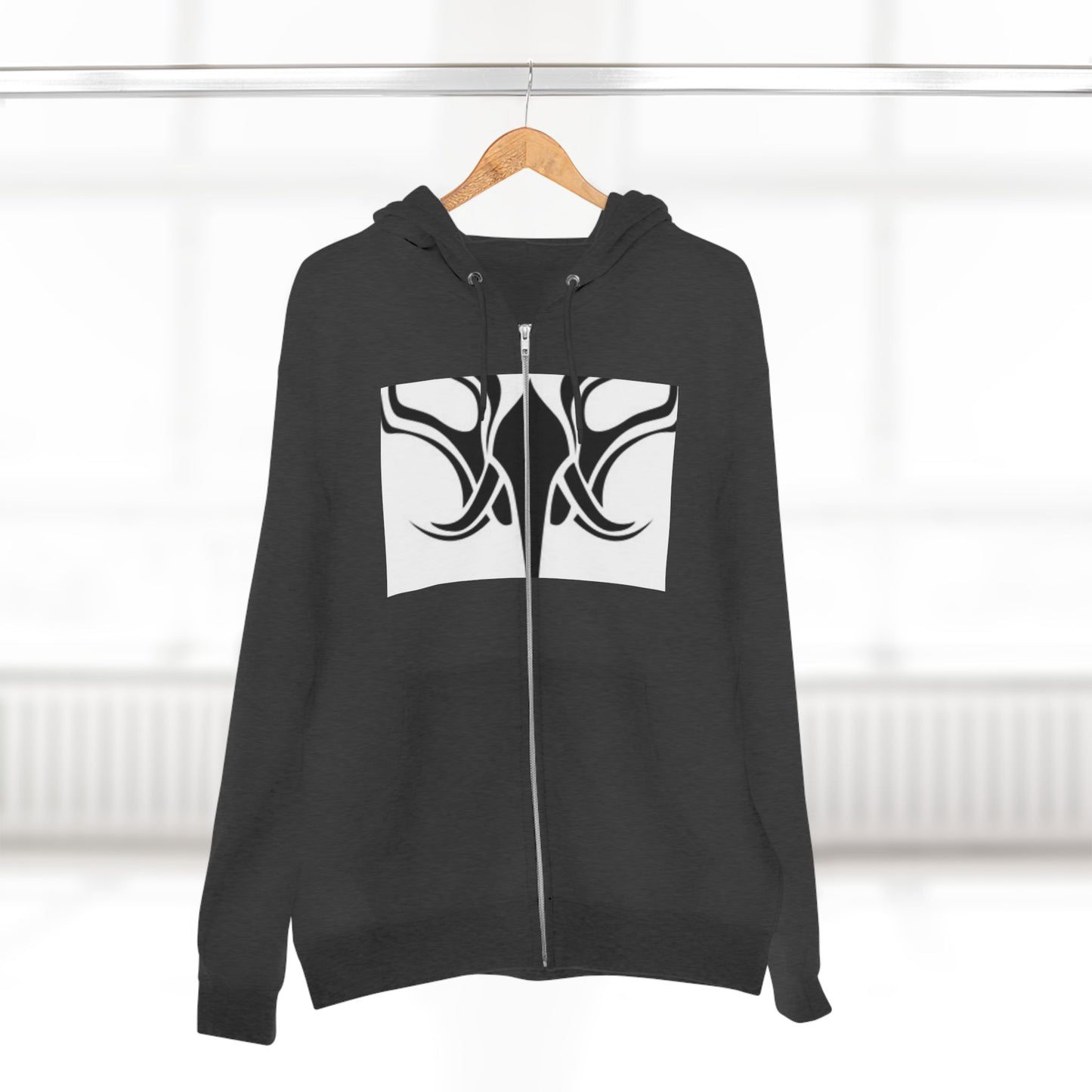 Tribal Design Unisex Zip Hoodie - Stylish & Versatile Outdoor Wear