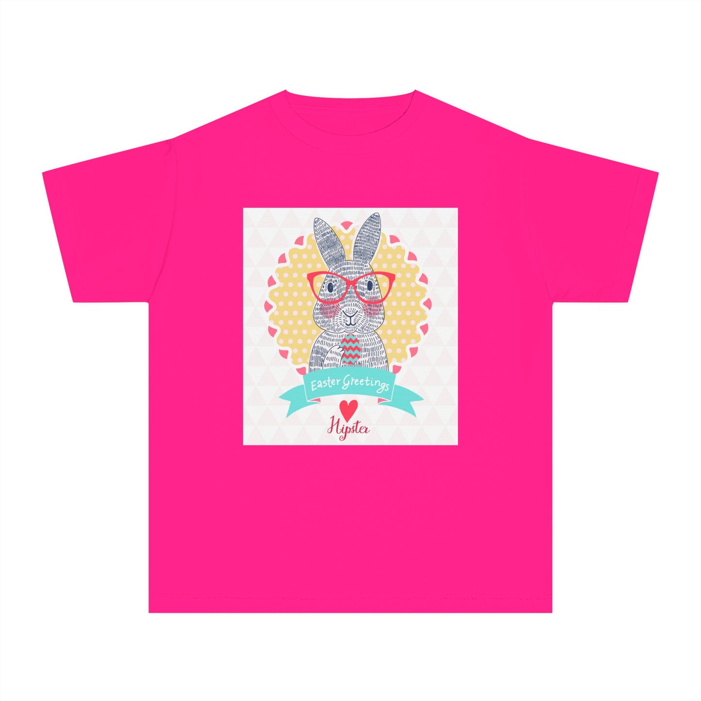 Youth Easter Bunny Tee - 'Easter Greetings' Design