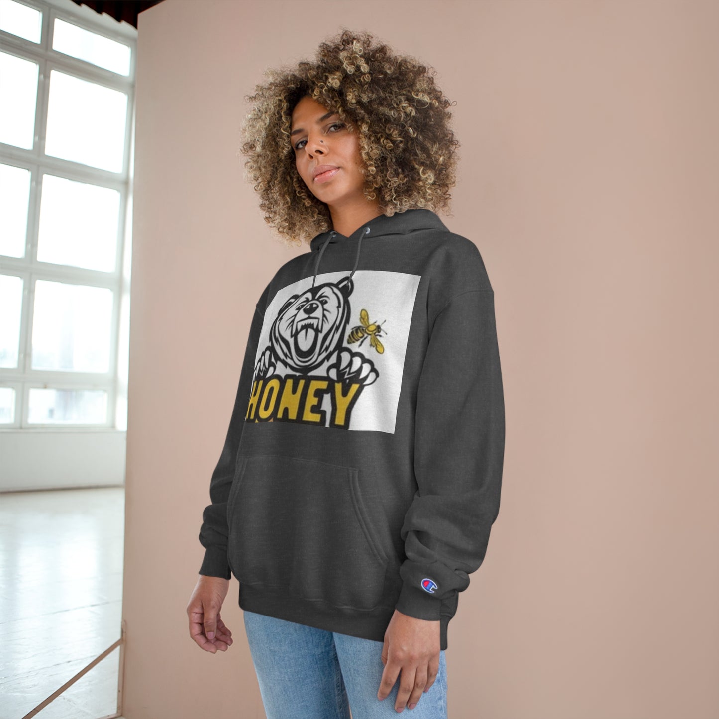 Honey Bear Champion Hoodie - Fun & Cozy Streetwear