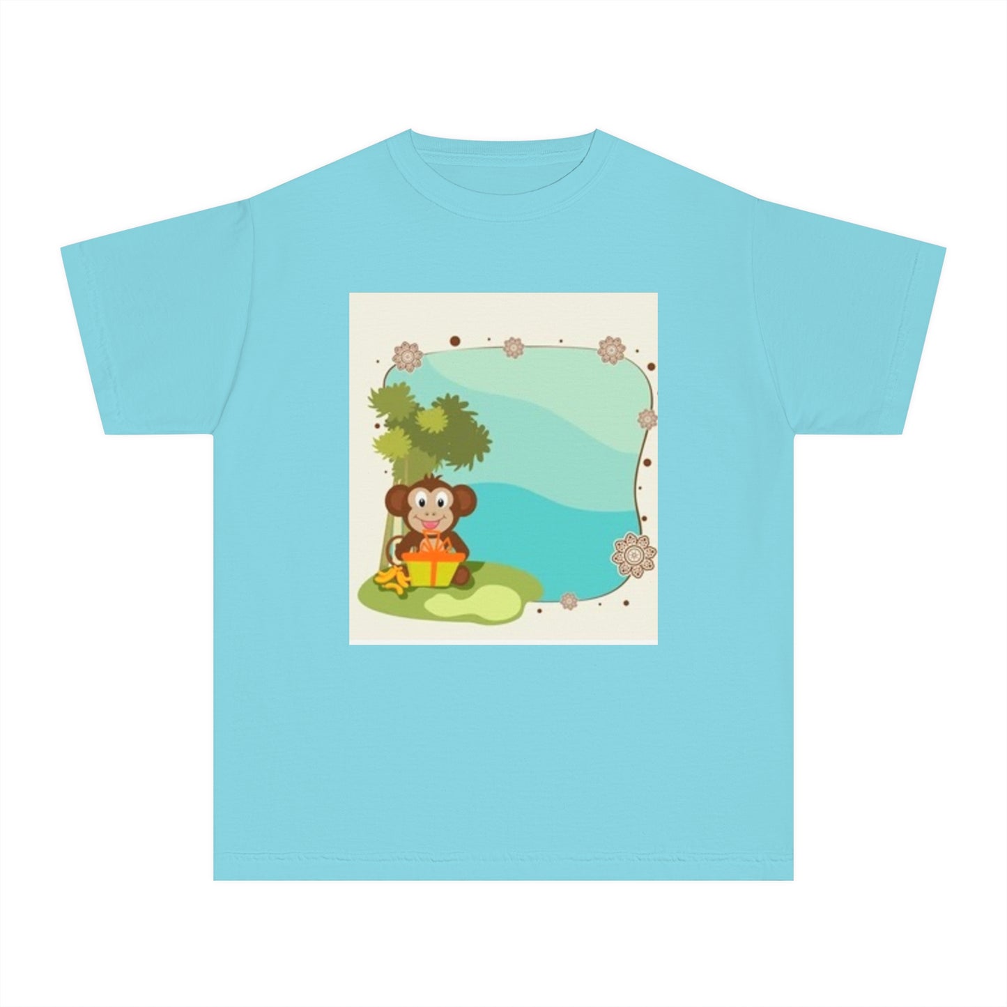 Cute Monkey Youth Midweight Tee - Perfect for Playful Days
