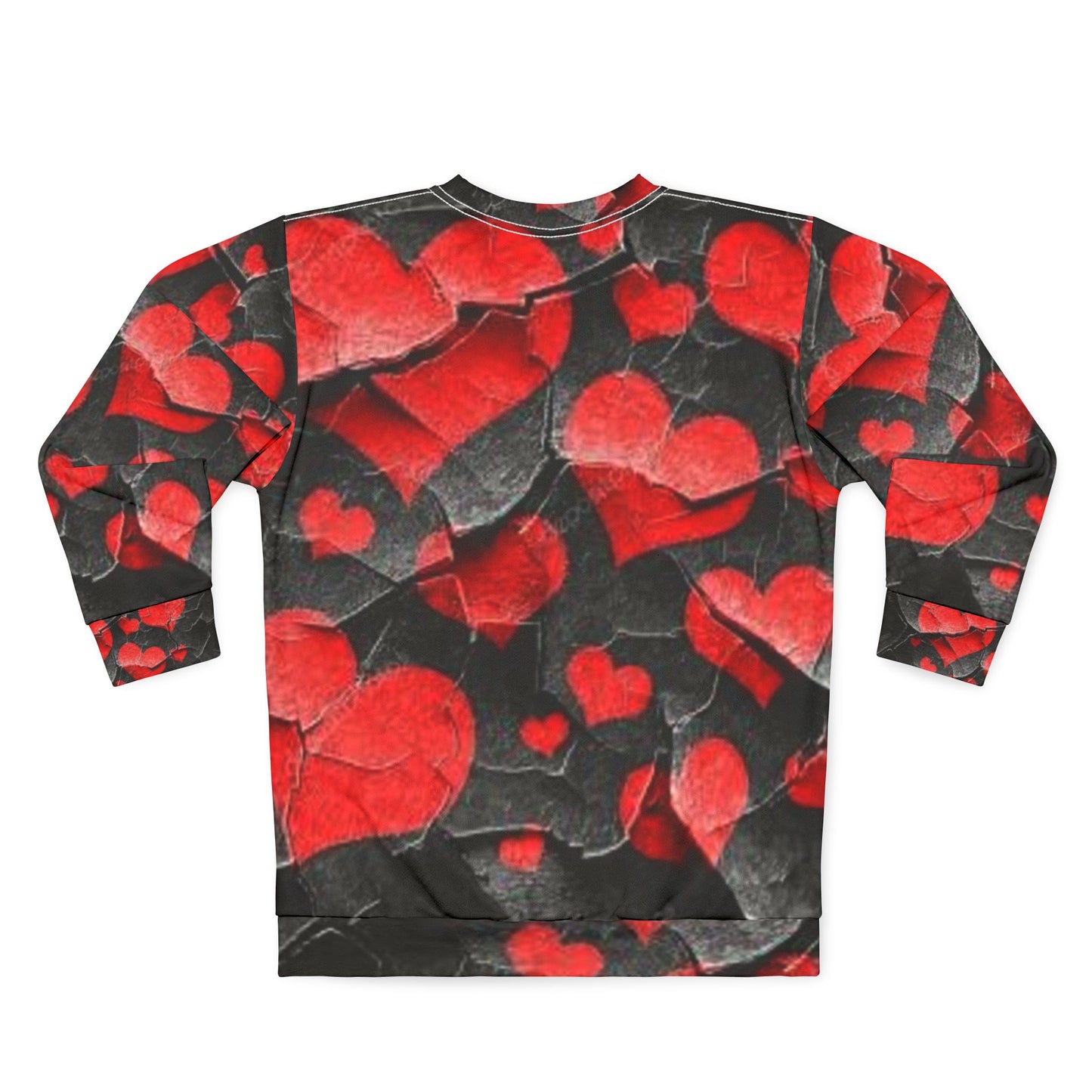 Romantic Heart Print Unisex Sweatshirt - Perfect for Valentine's Day