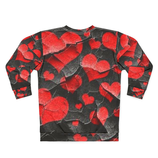Romantic Heart Print Unisex Sweatshirt - Perfect for Valentine's Day