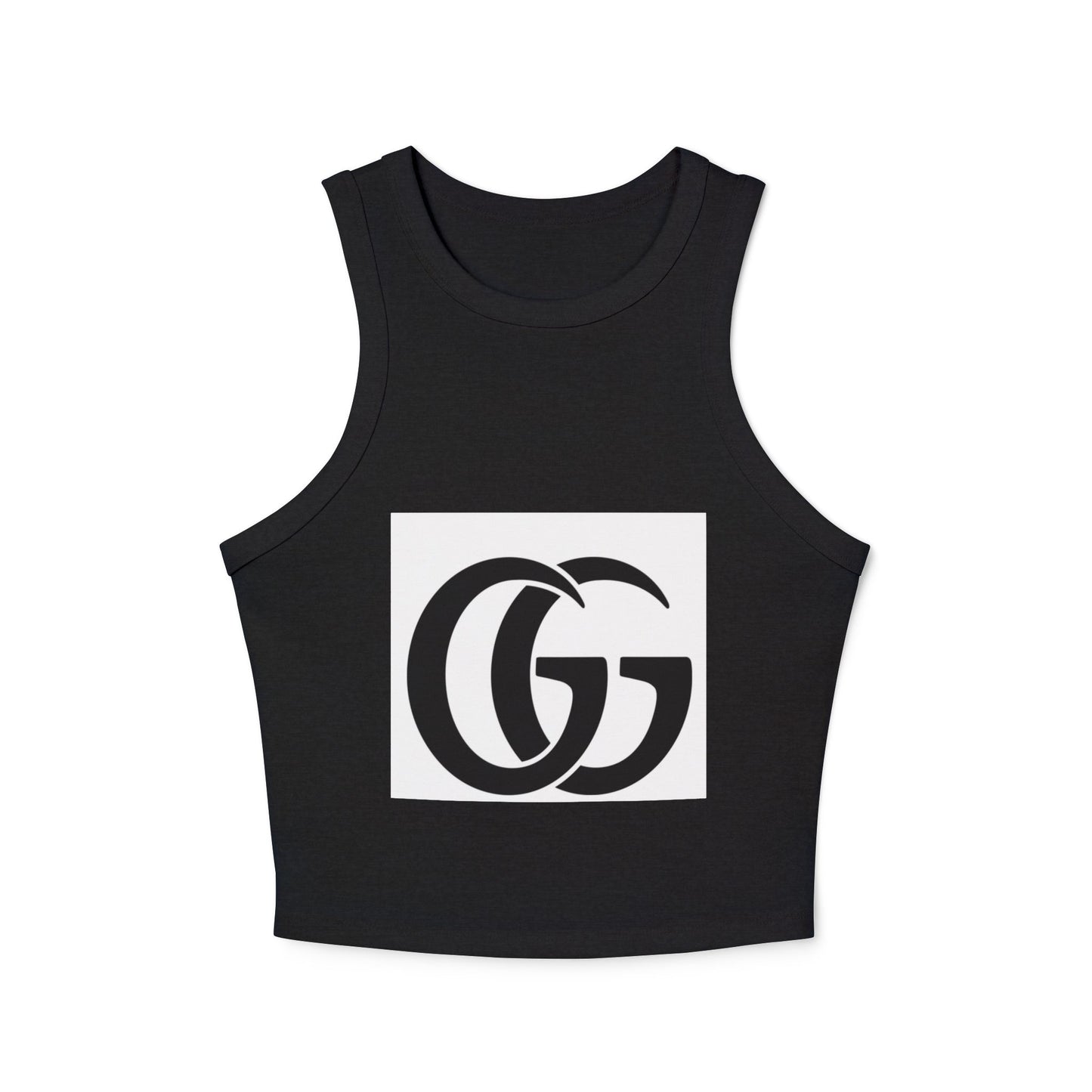 Stylish Women's Micro Rib Racer Tank Top with GG Logo