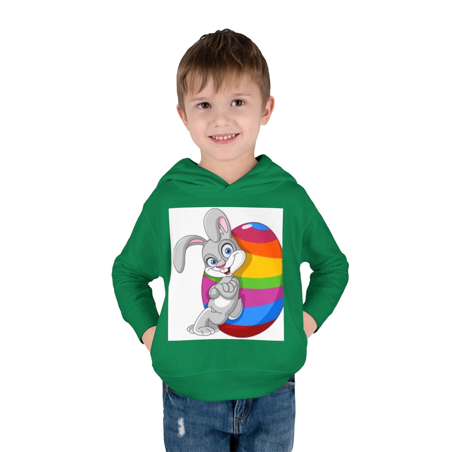 Colorful Easter Bunny Toddler Pullover Hoodie