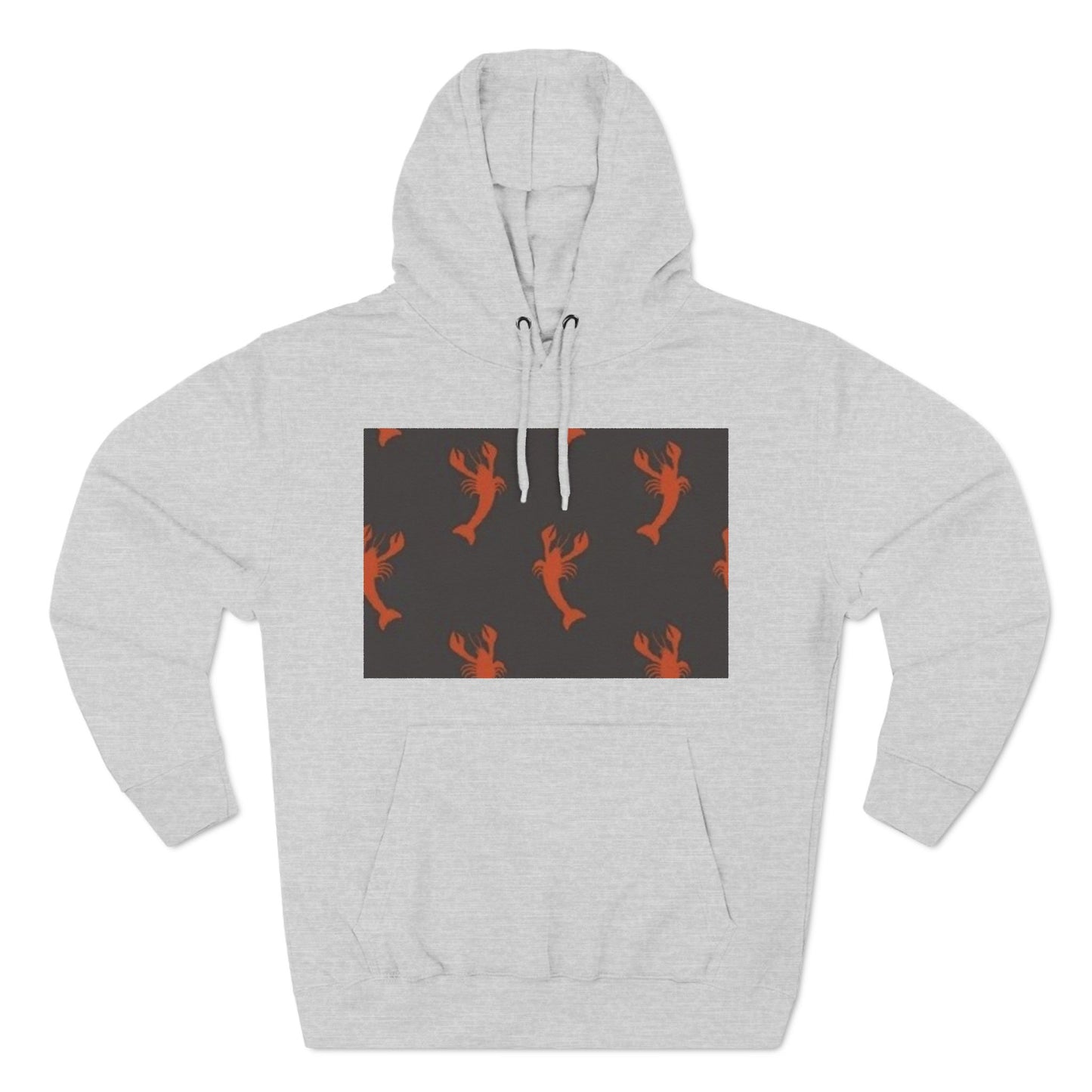 Lobster Print Fleece Hoodie - Perfect for Seafood Lovers